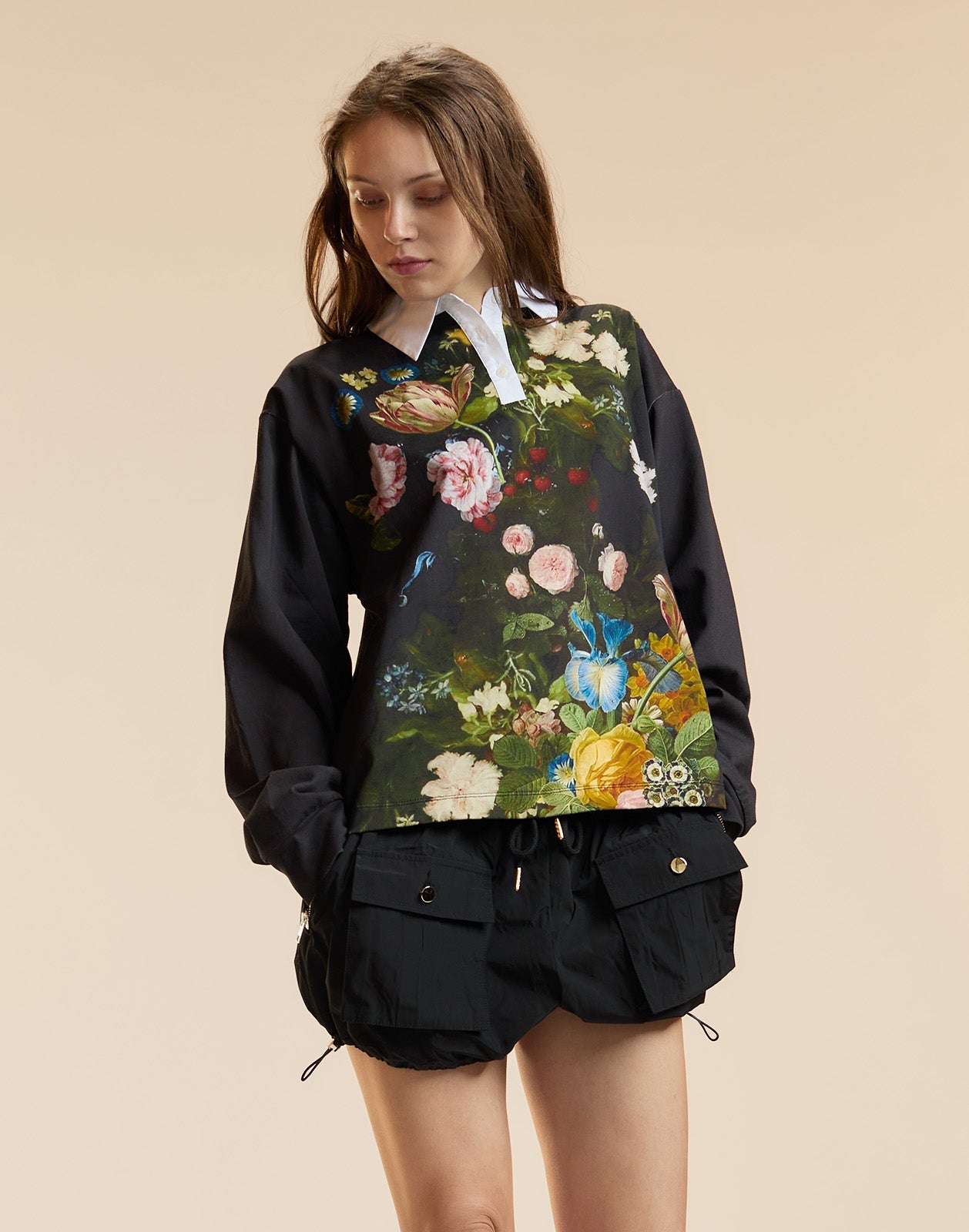 Cynthia Rowley Nylon Cargo Bloomers - Black