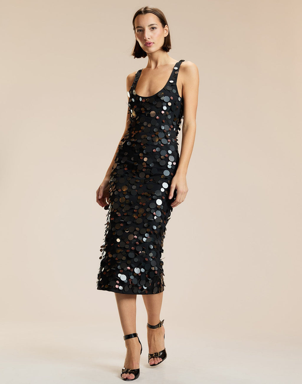 Cynthia Rowley Paola Paillette Dress - Black