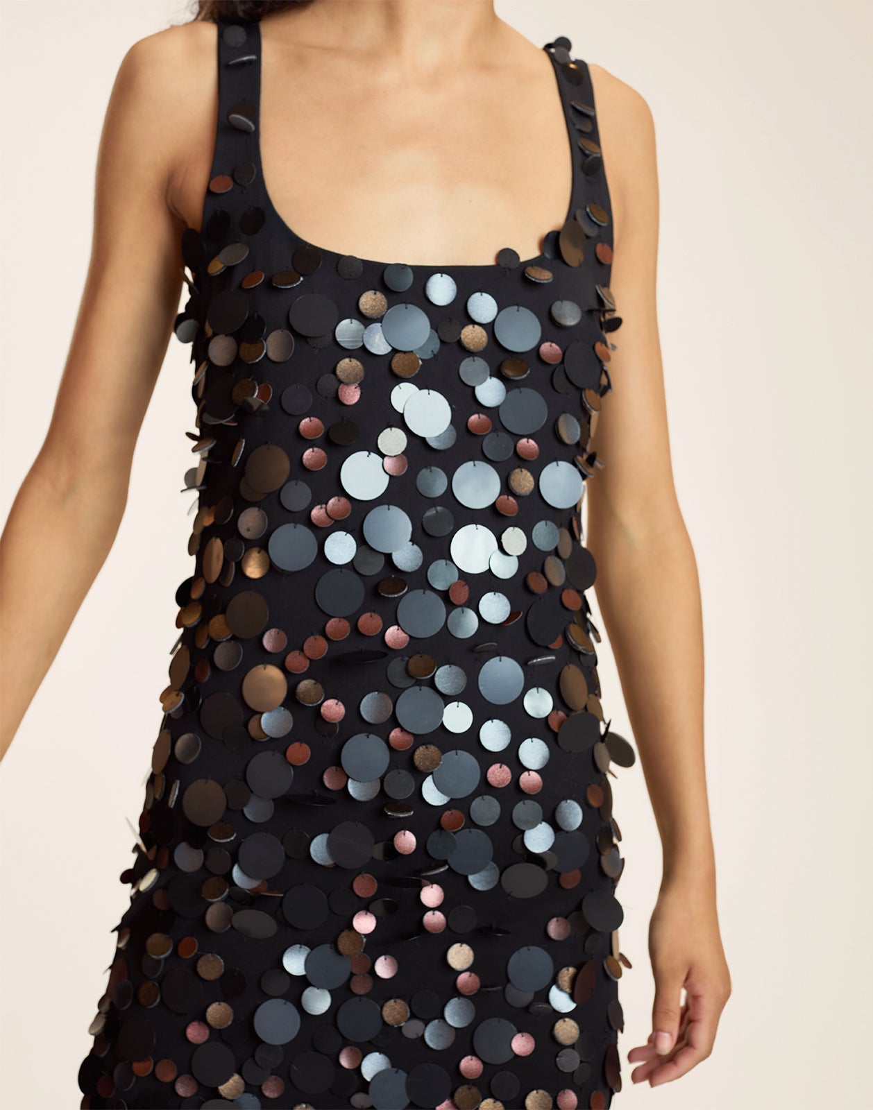 Cynthia Rowley Paola Paillette Dress - Black