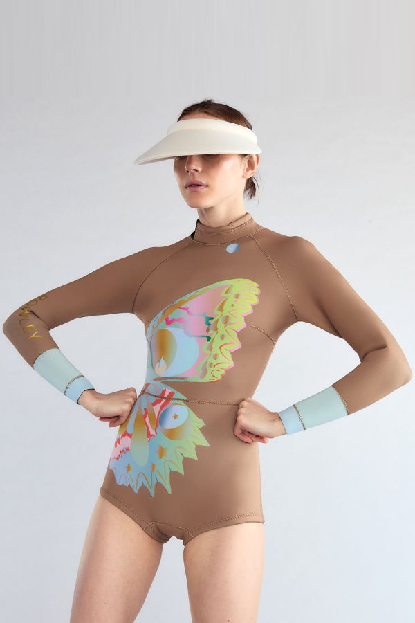 Cynthia Rowley Wetsuit - Camel/Butterfly