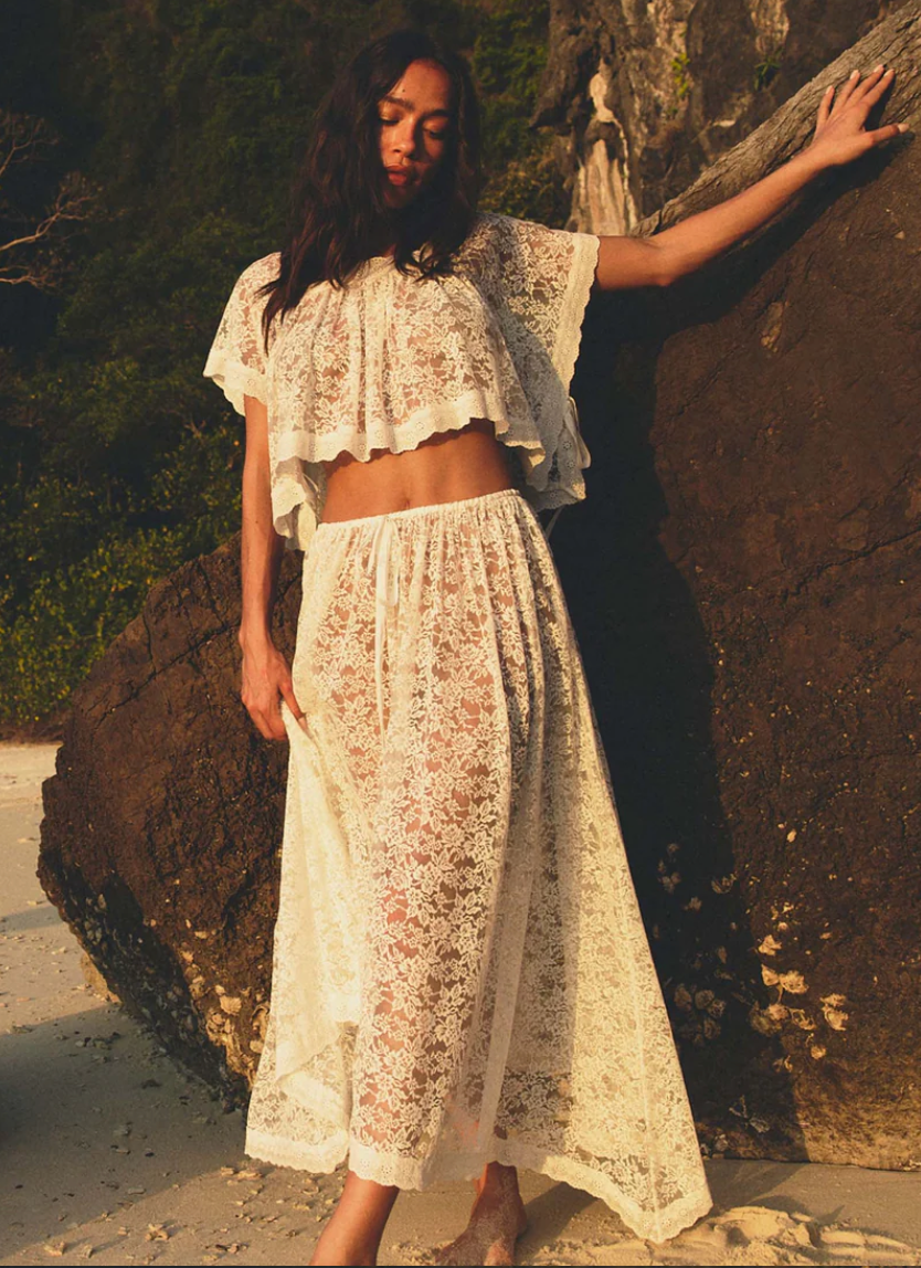 DÔEN Zinnia Skirt - Salt
