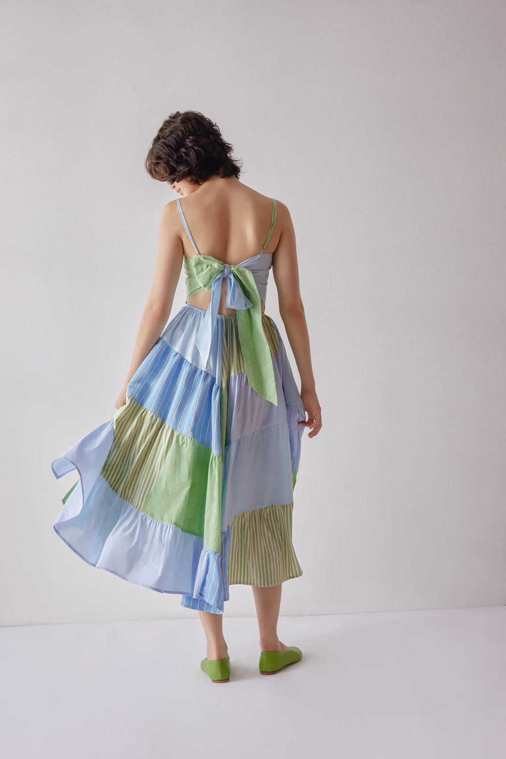 OhSevenDays Darcy Dress - Blue Patchwork