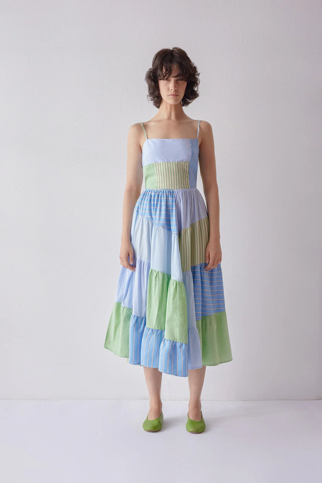 OhSevenDays Darcy Dress - Blue Patchwork