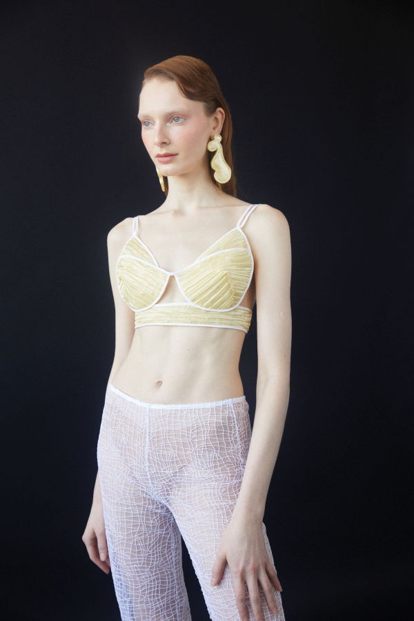 Luisa et La Luna Delphine Pleated Top - Canary