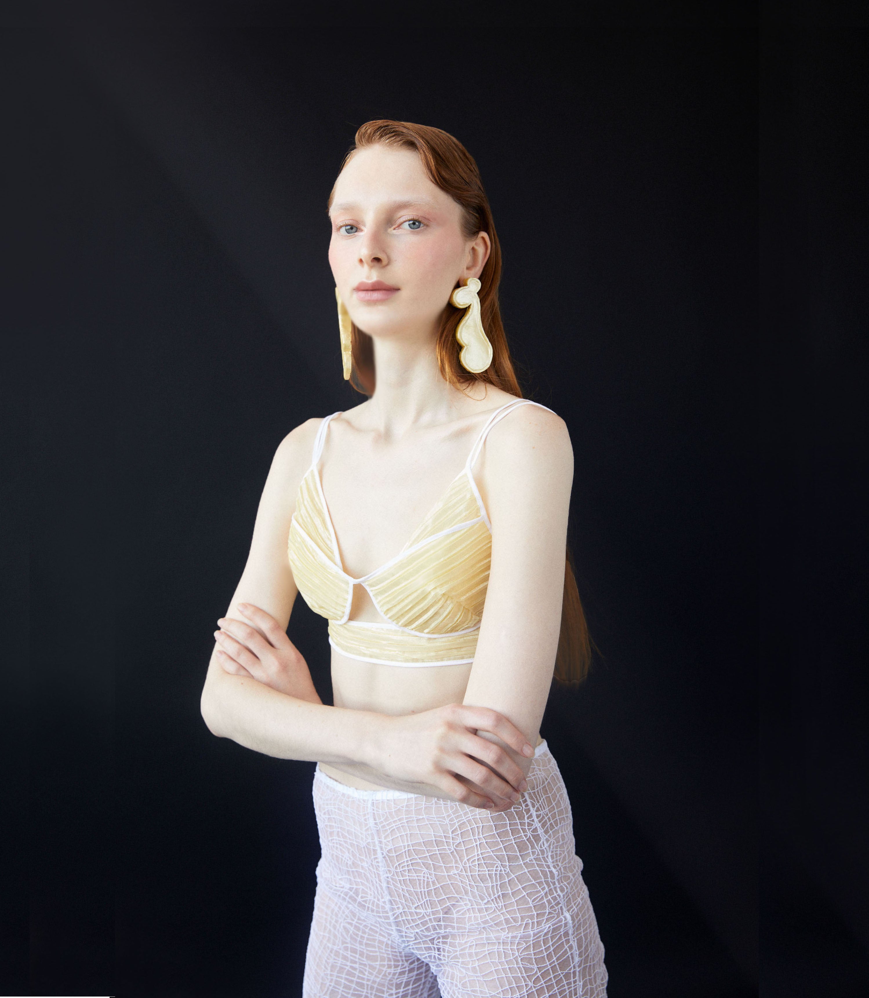 Luisa et La Luna Delphine Pleated Top - Canary