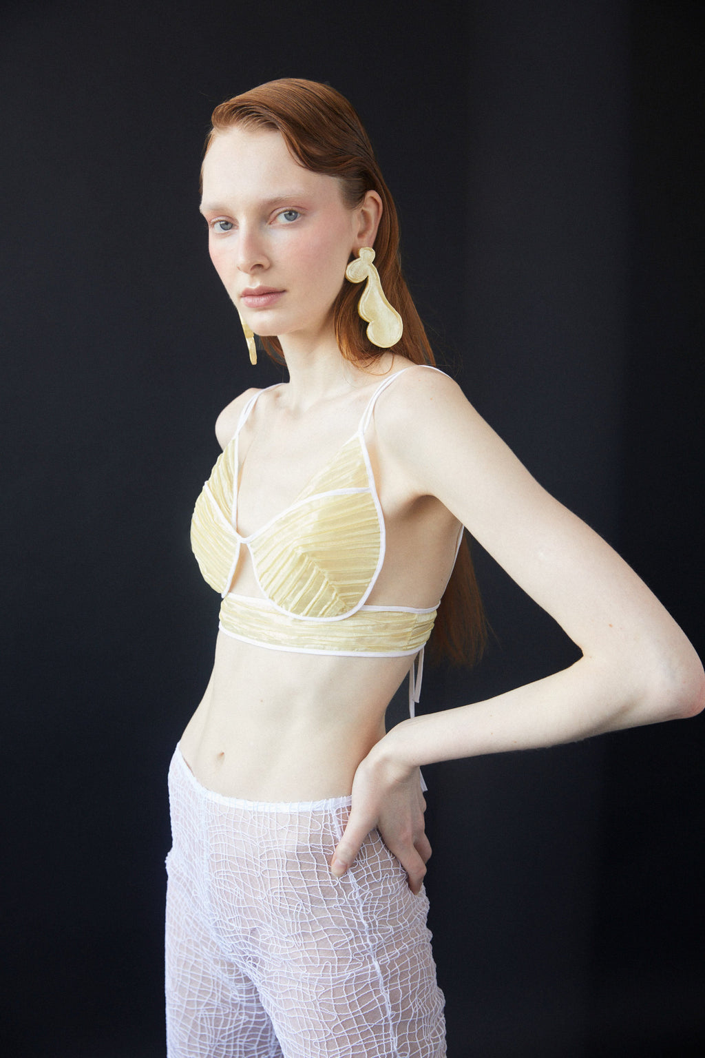 Luisa et La Luna Delphine Pleated Top - Canary