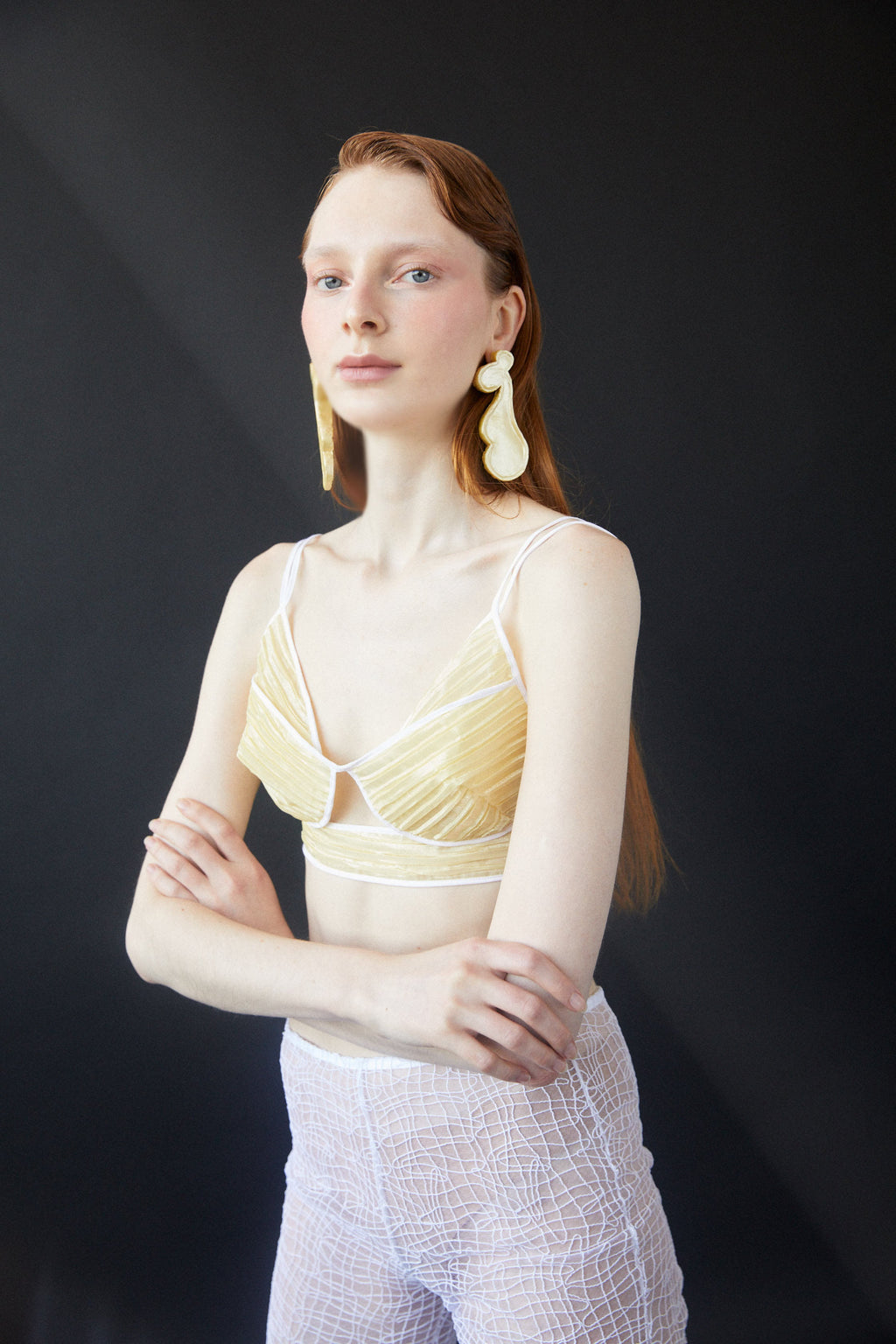 Luisa et La Luna Delphine Pleated Top - Canary
