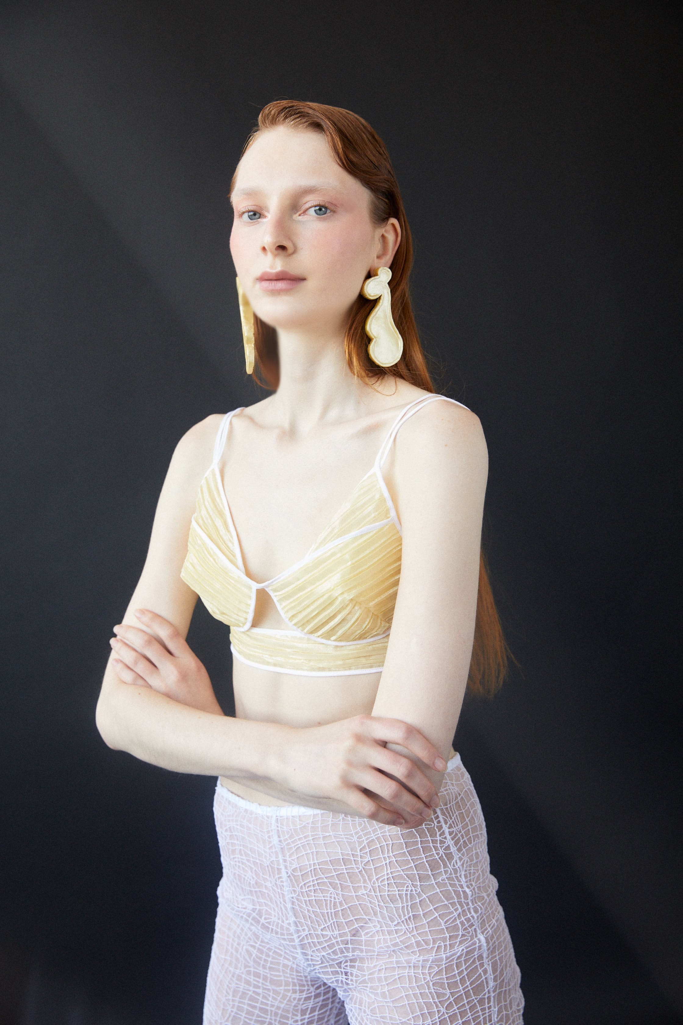 Luisa et La Luna Delphine Pleated Top - Canary