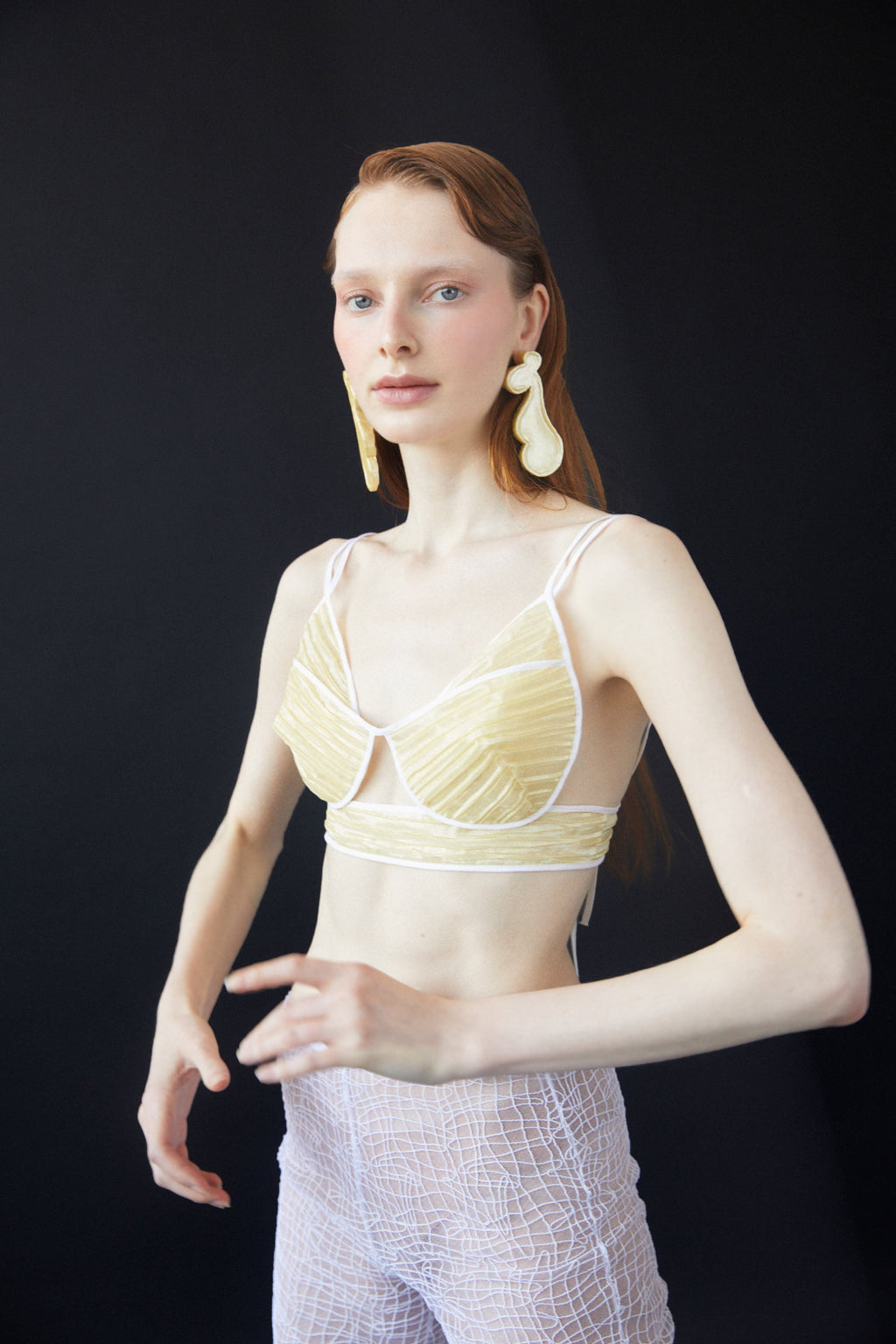 Luisa et La Luna Delphine Pleated Top - Canary
