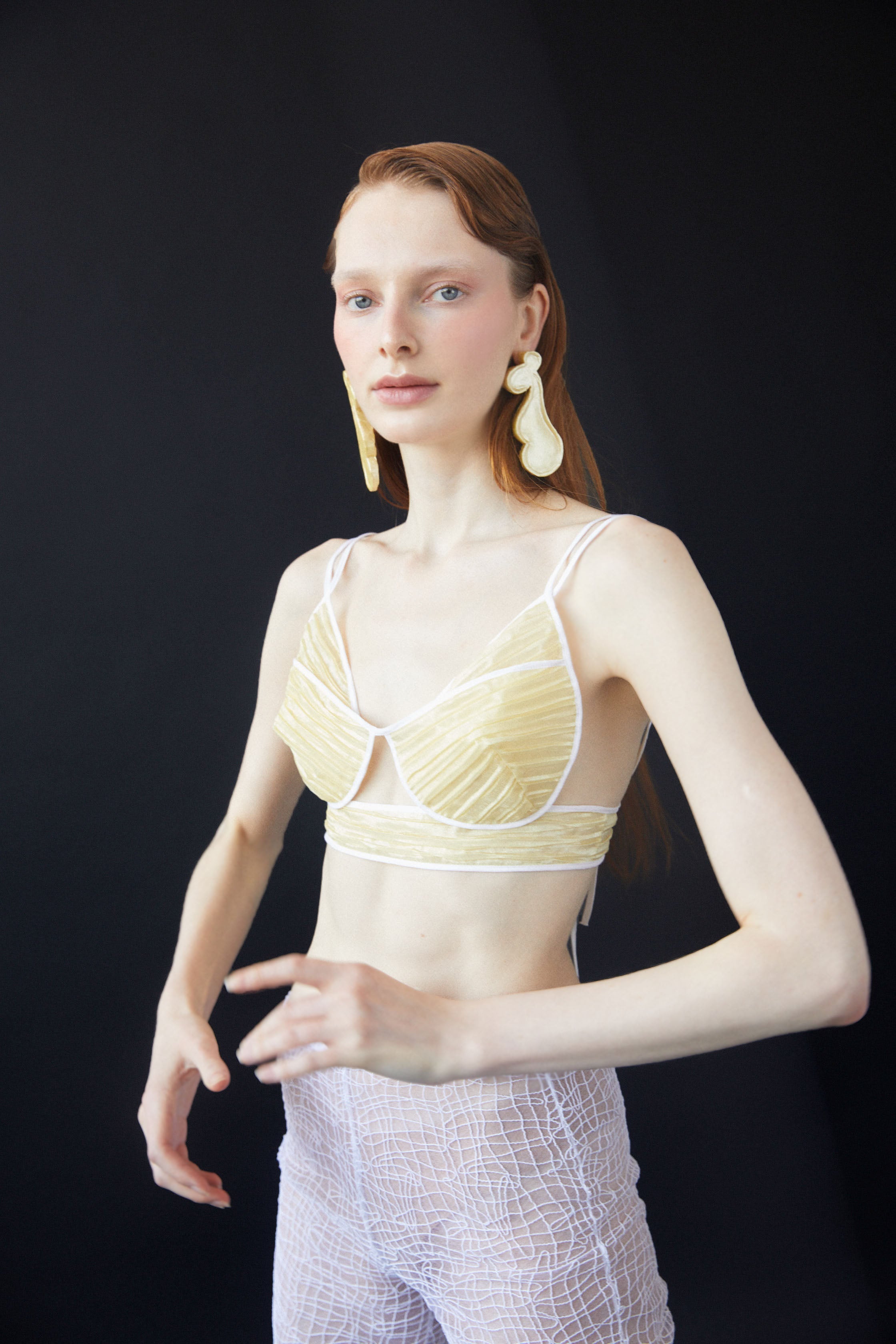 Luisa et La Luna Delphine Pleated Top - Canary