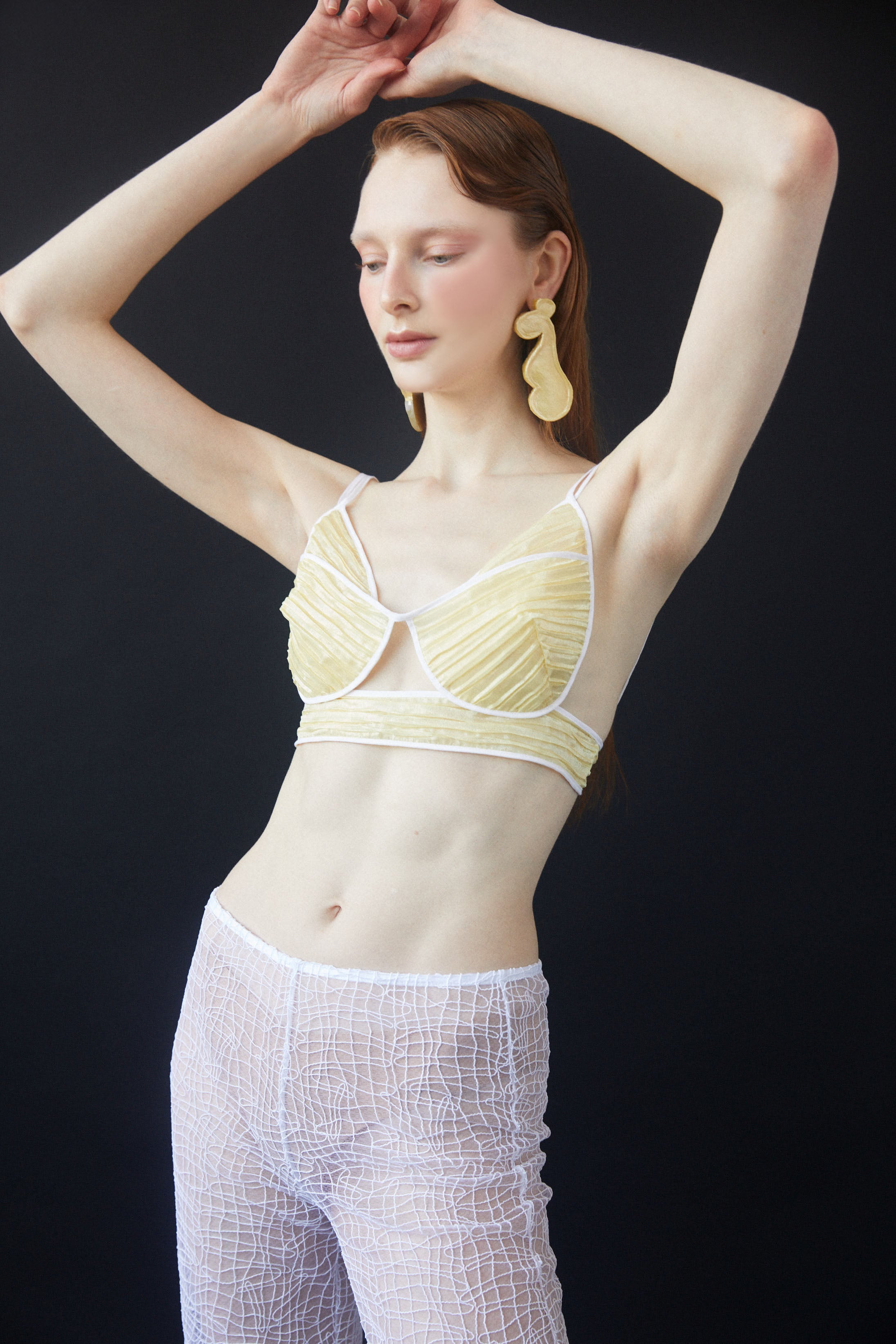 Luisa et La Luna Delphine Pleated Top - Canary