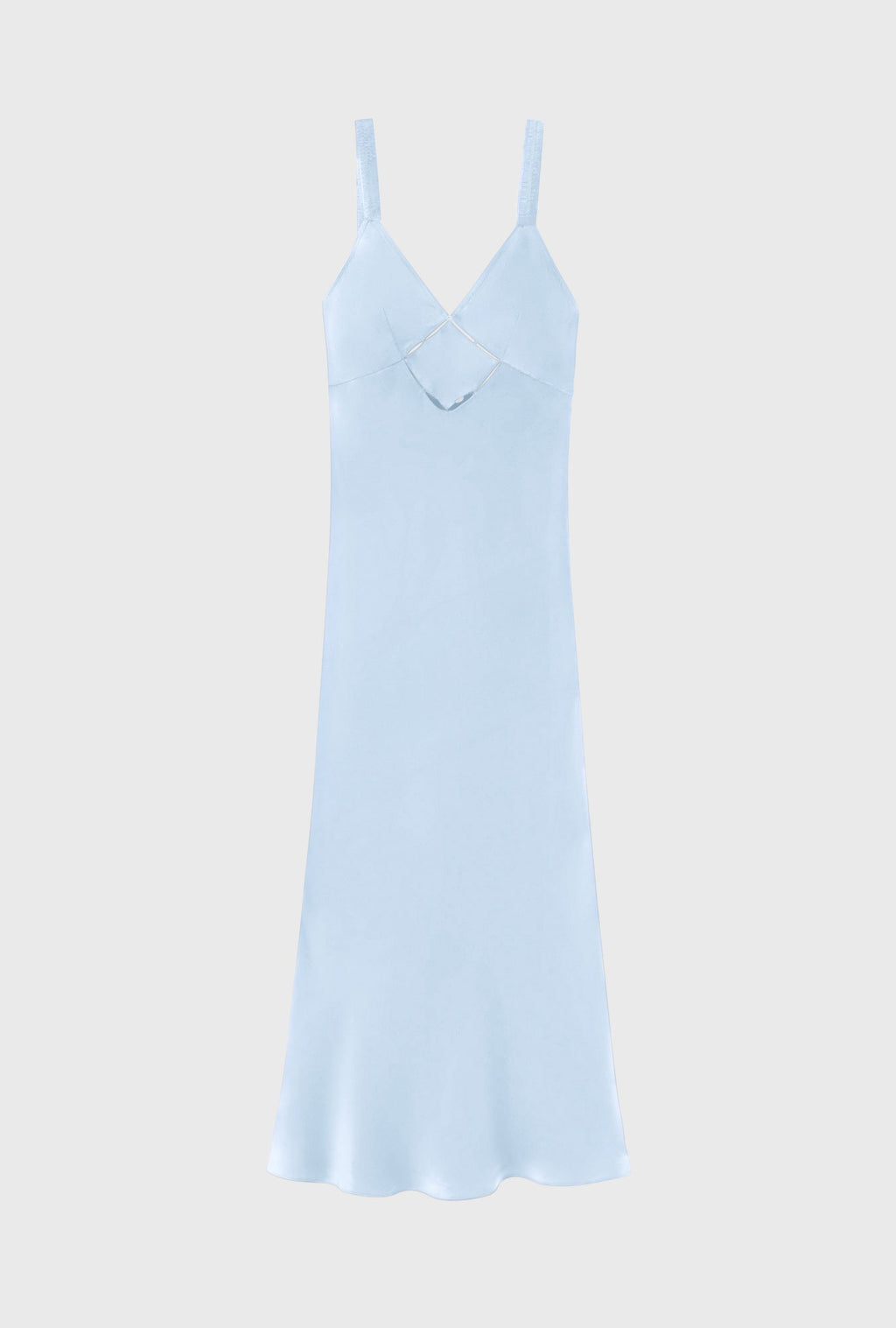Silk Laundry Diamond Deco Ruched Dress - Cornflower