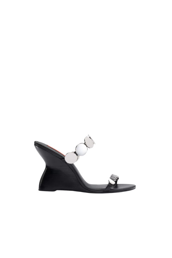 Simon Miller Disco Wedge Sandals - Black/Silver