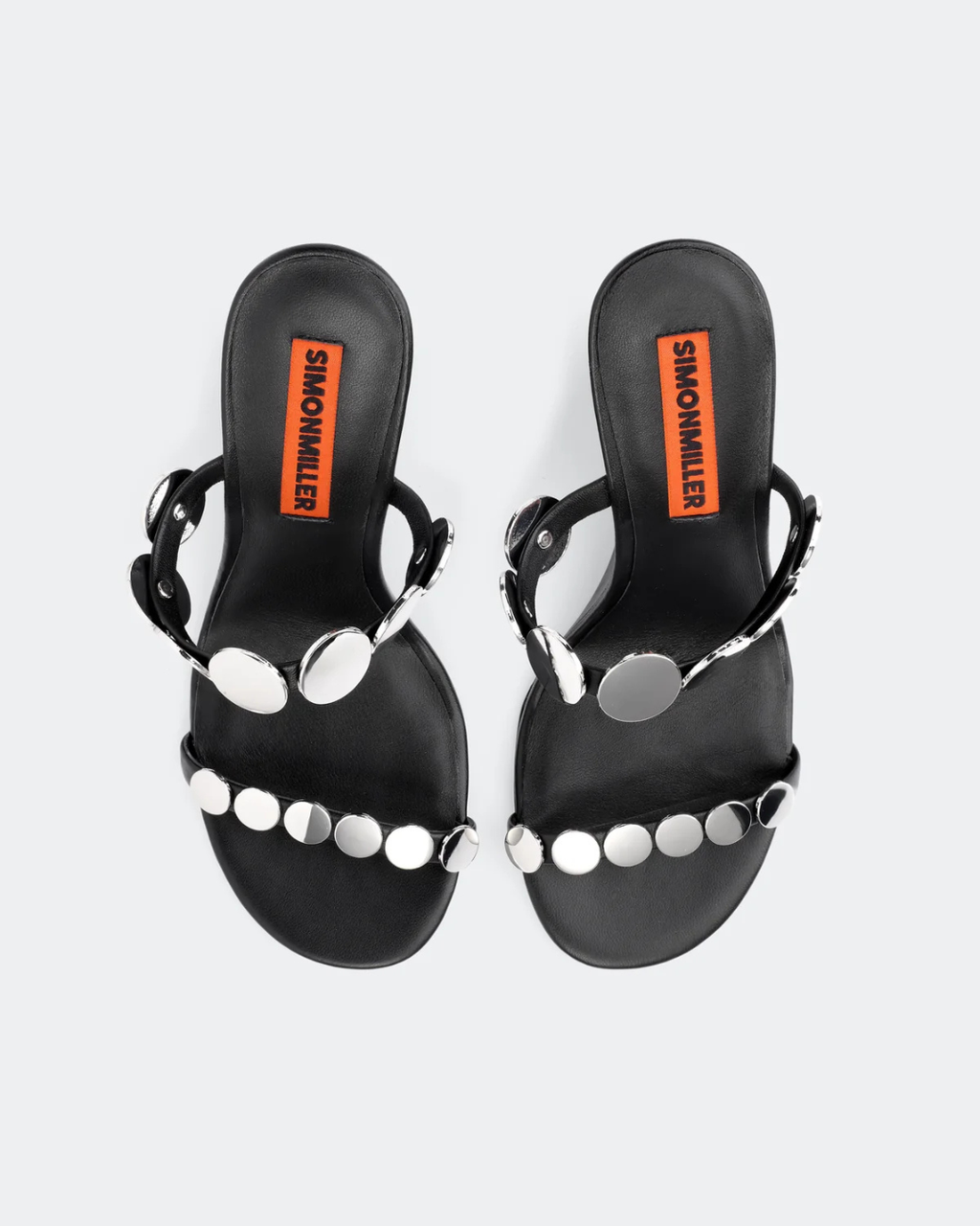 Simon Miller Disco Wedge Sandals - Black/Silver