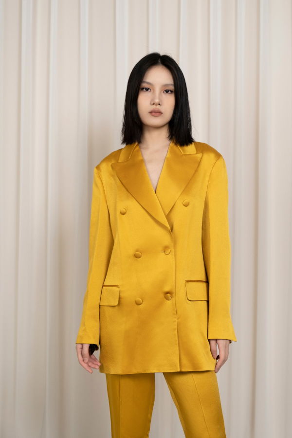 Rochas Double Breasted Jacket - Dark Beige