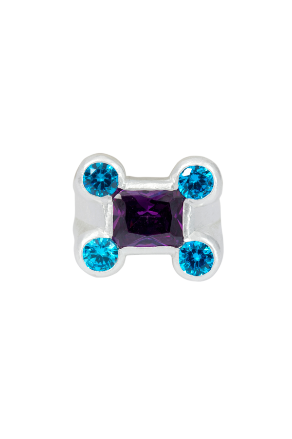 SUNDAY STEPHENS Double Date Ring - Purple/Silver