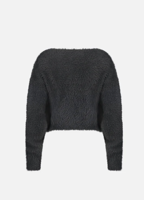 SAEMDI Drop Shoulder Buckle Cardigan