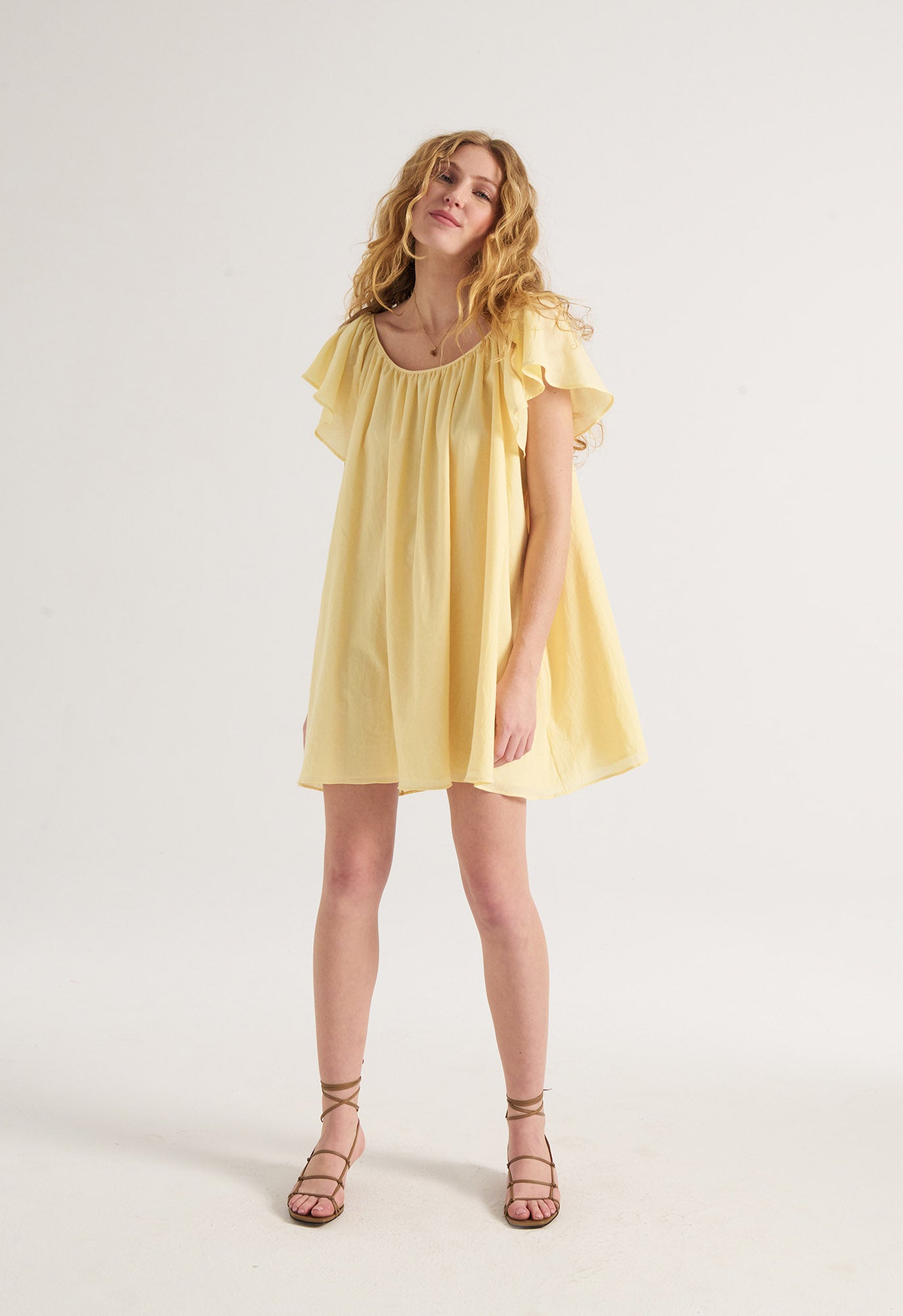 Loup Charmant Dahlia Dress - Lemon