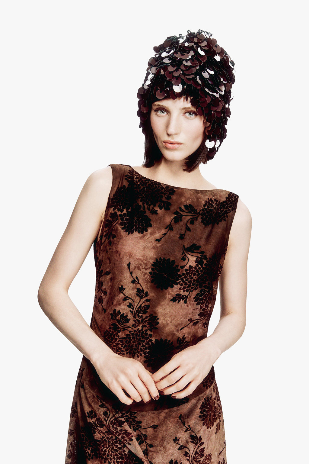 Anna Sui Dahlia Tulle Knit Asymmetrical Dress