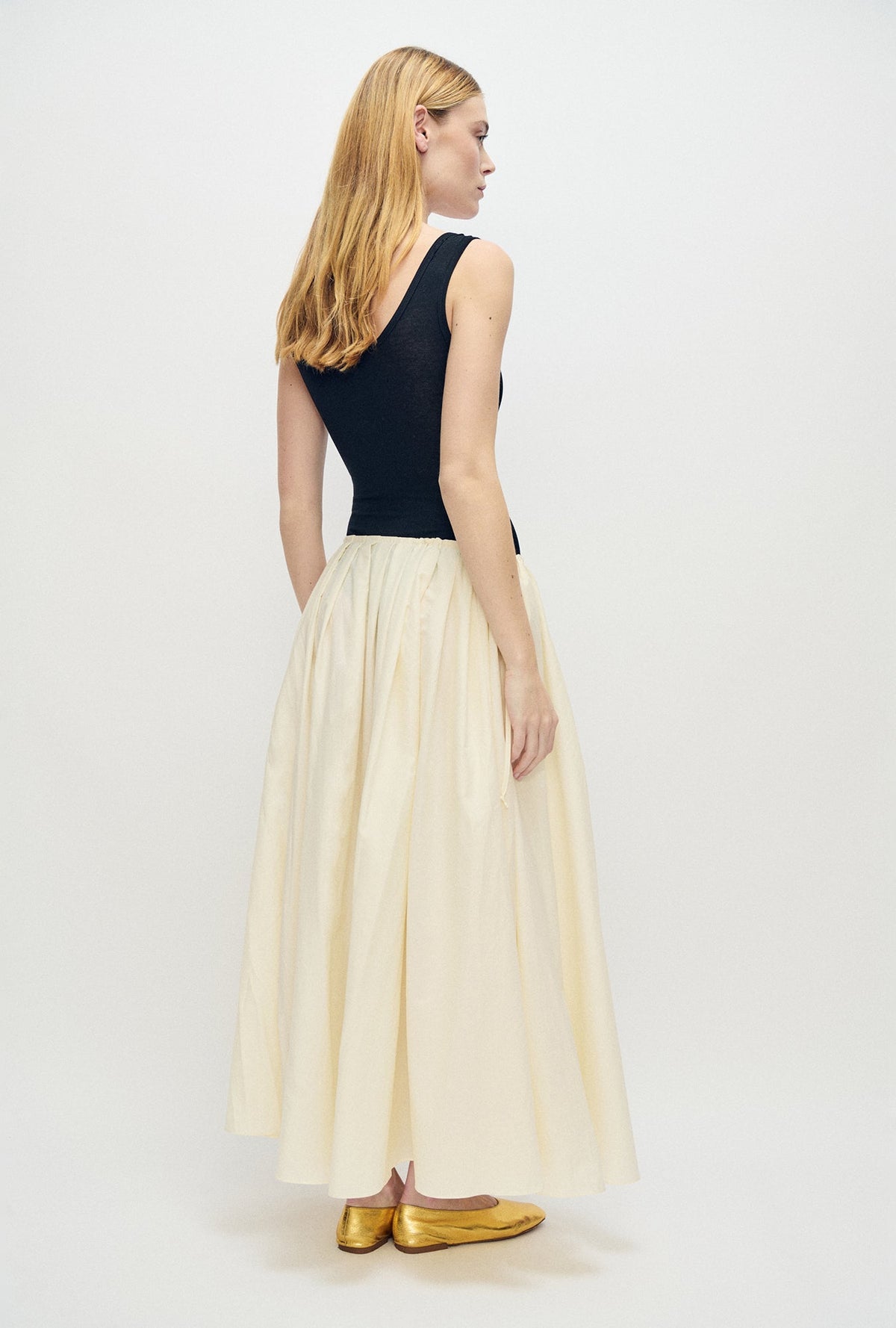 Silk Laundry Daisy Skirt - Off-White
