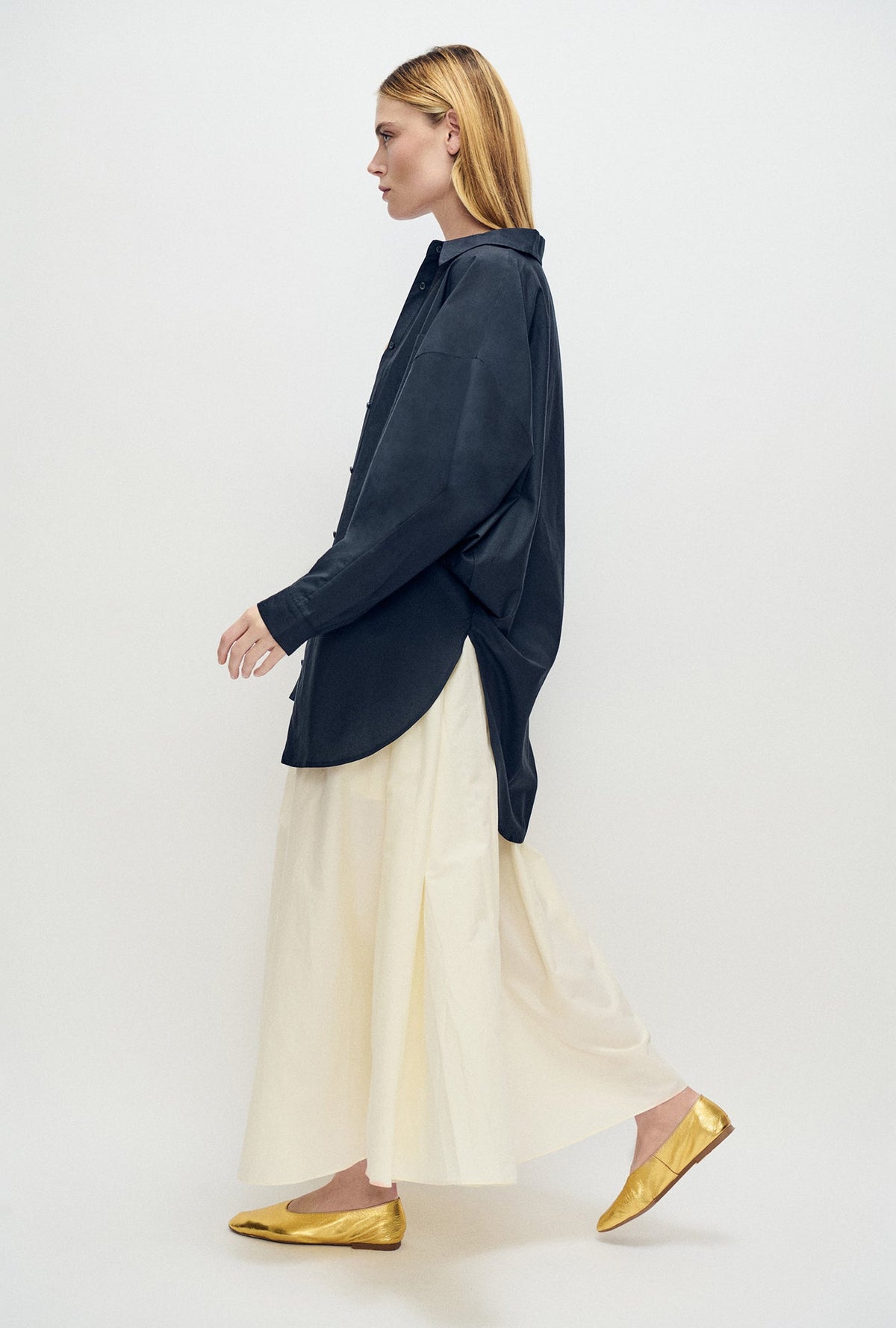Silk Laundry Daisy Skirt - Off-White