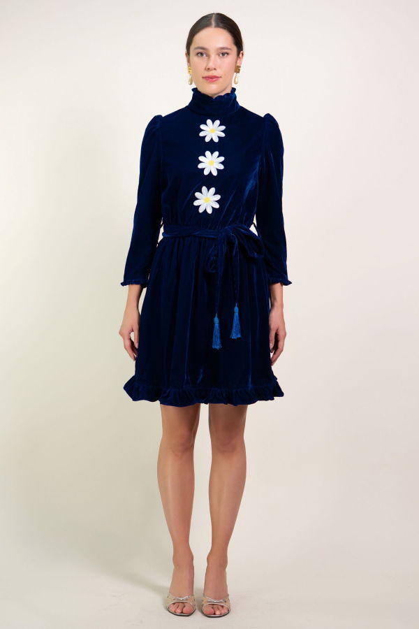 Kristinit Daisy Velvet Dress