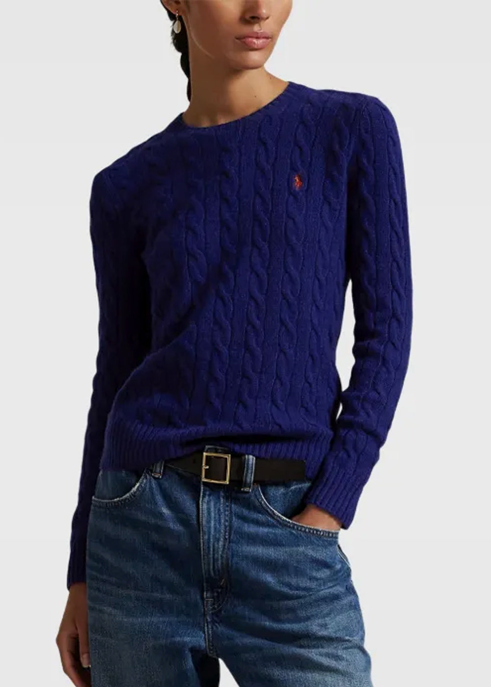 Polo Ralph Lauren Cable-Knit Wool Pullover - Winter Night Navy
