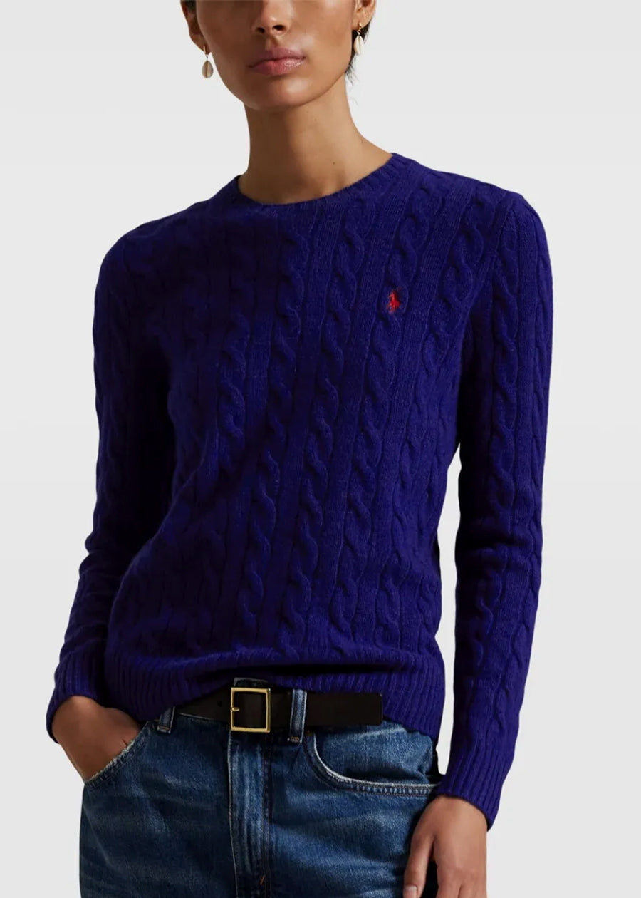 Polo Ralph Lauren Cable-Knit Wool Pullover - Winter Night Navy