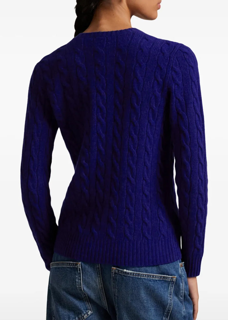 Polo Ralph Lauren Cable-Knit Wool Pullover - Winter Night Navy