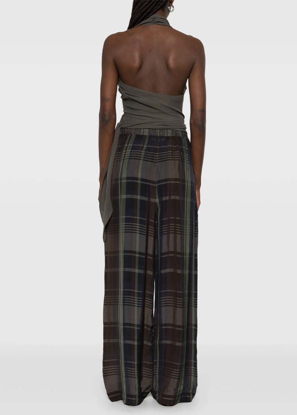 Cortana Tie-Detail Blouse - Dark Grey