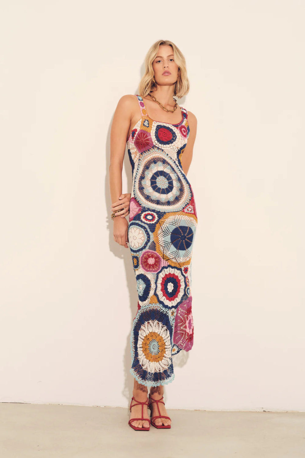 Carolina K Dawn Crochet Dress - Multi