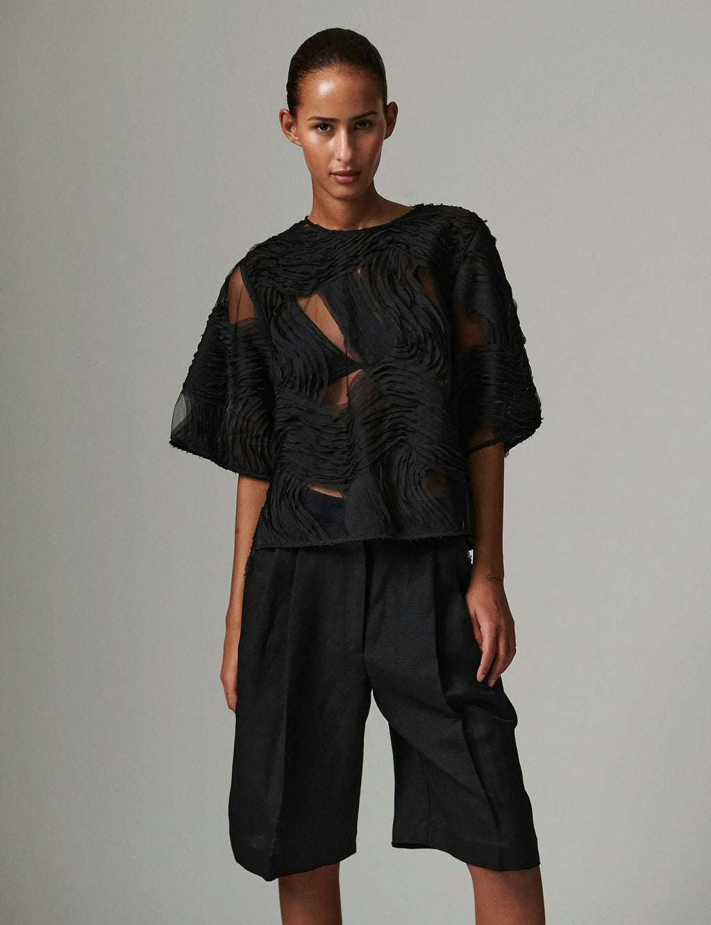 Day Birger et Mikkelsen Tatiana Crochet Lacy Top - Black