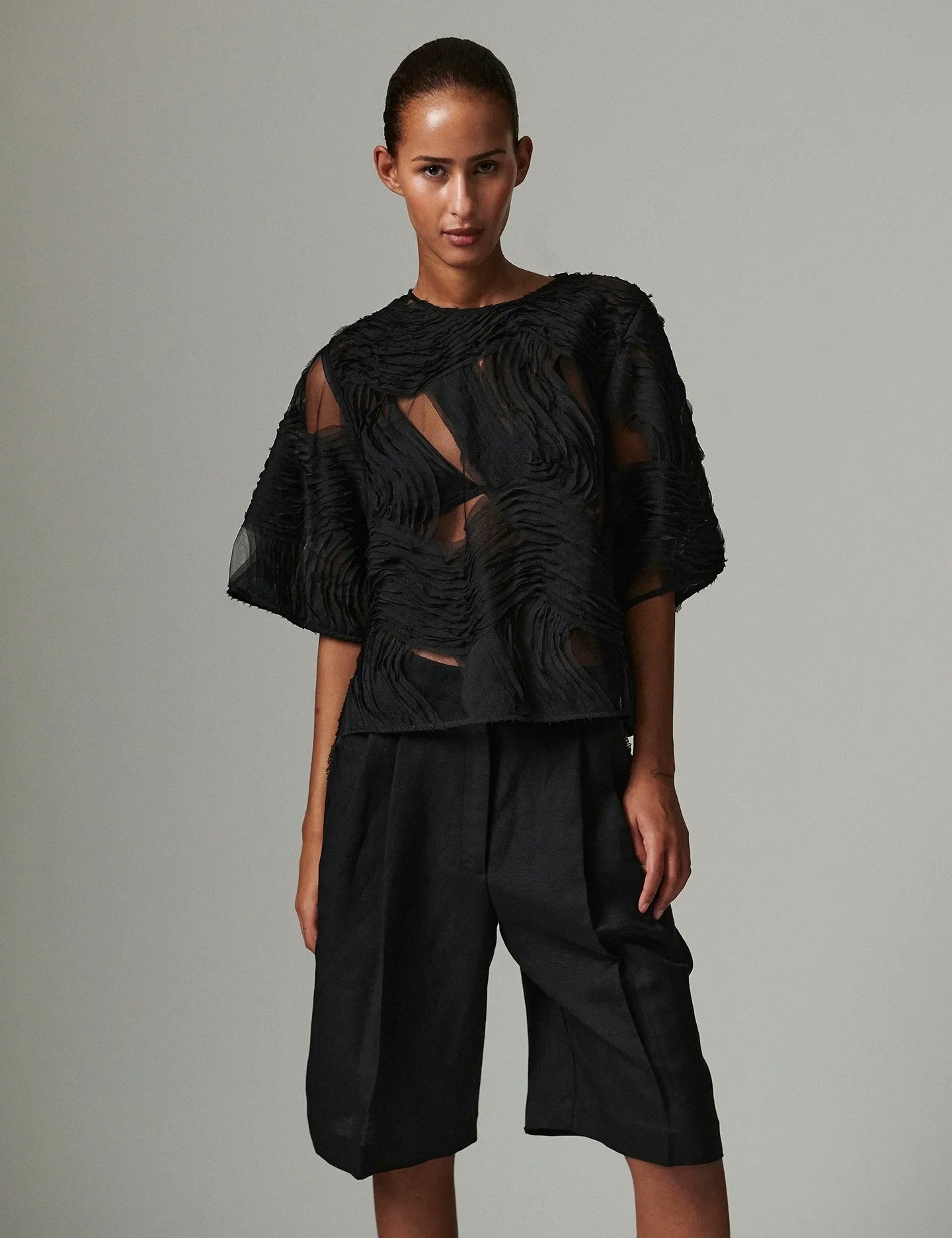 Day Birger et Mikkelsen Tatiana Crochet Lacy Top - Black