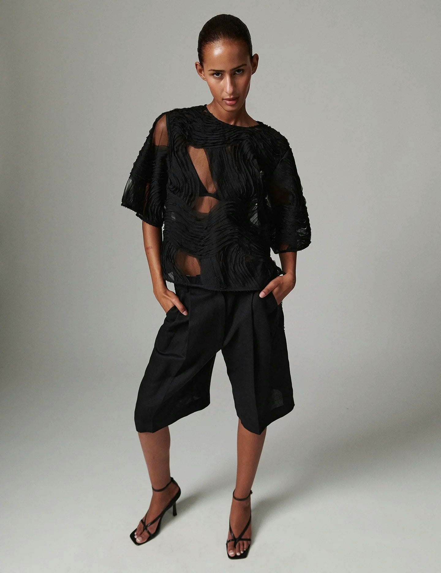 Day Birger et Mikkelsen Tatiana Crochet Lacy Top - Black