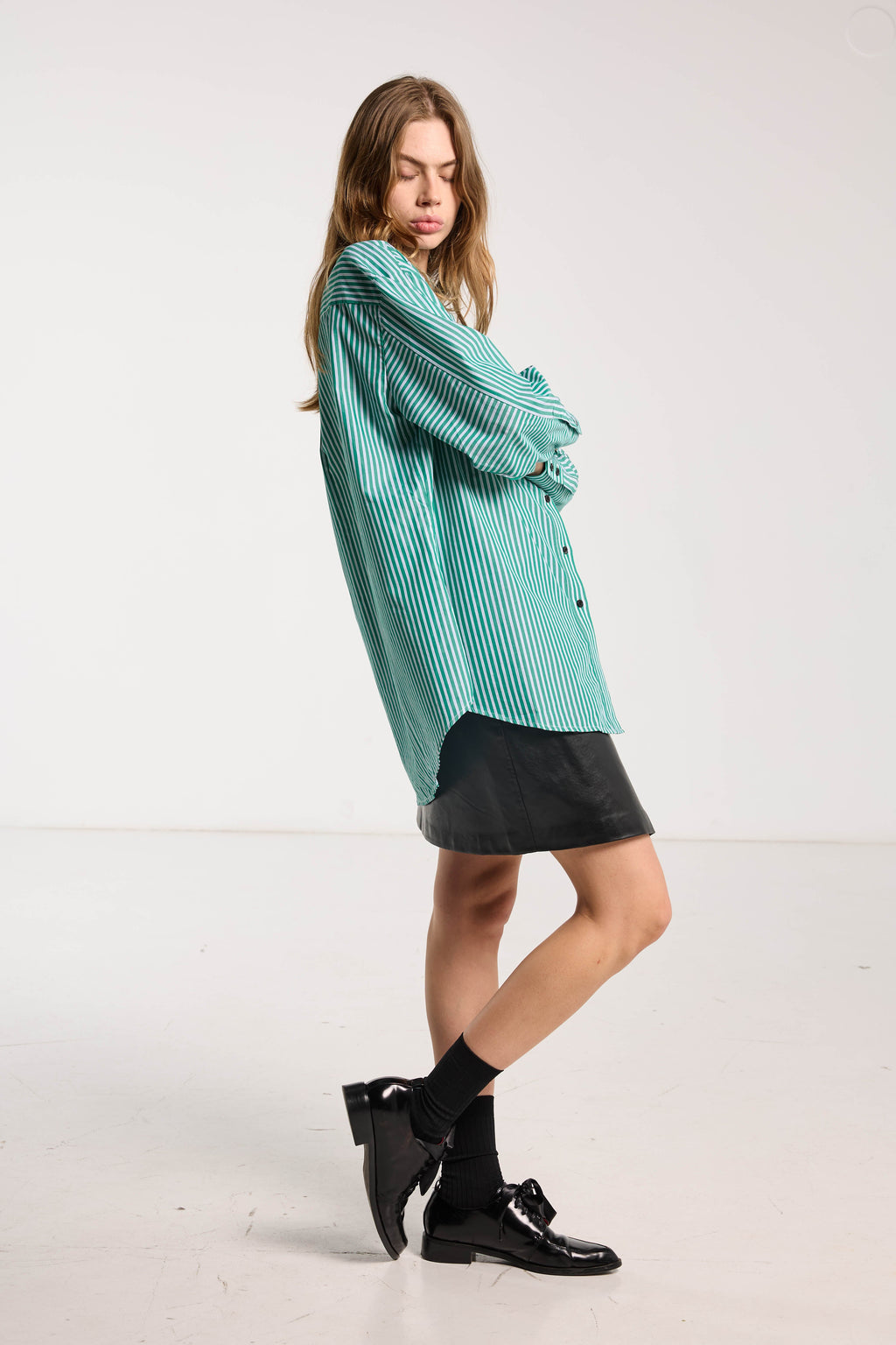 SALASAI Dear John Shirt - Green Stripe