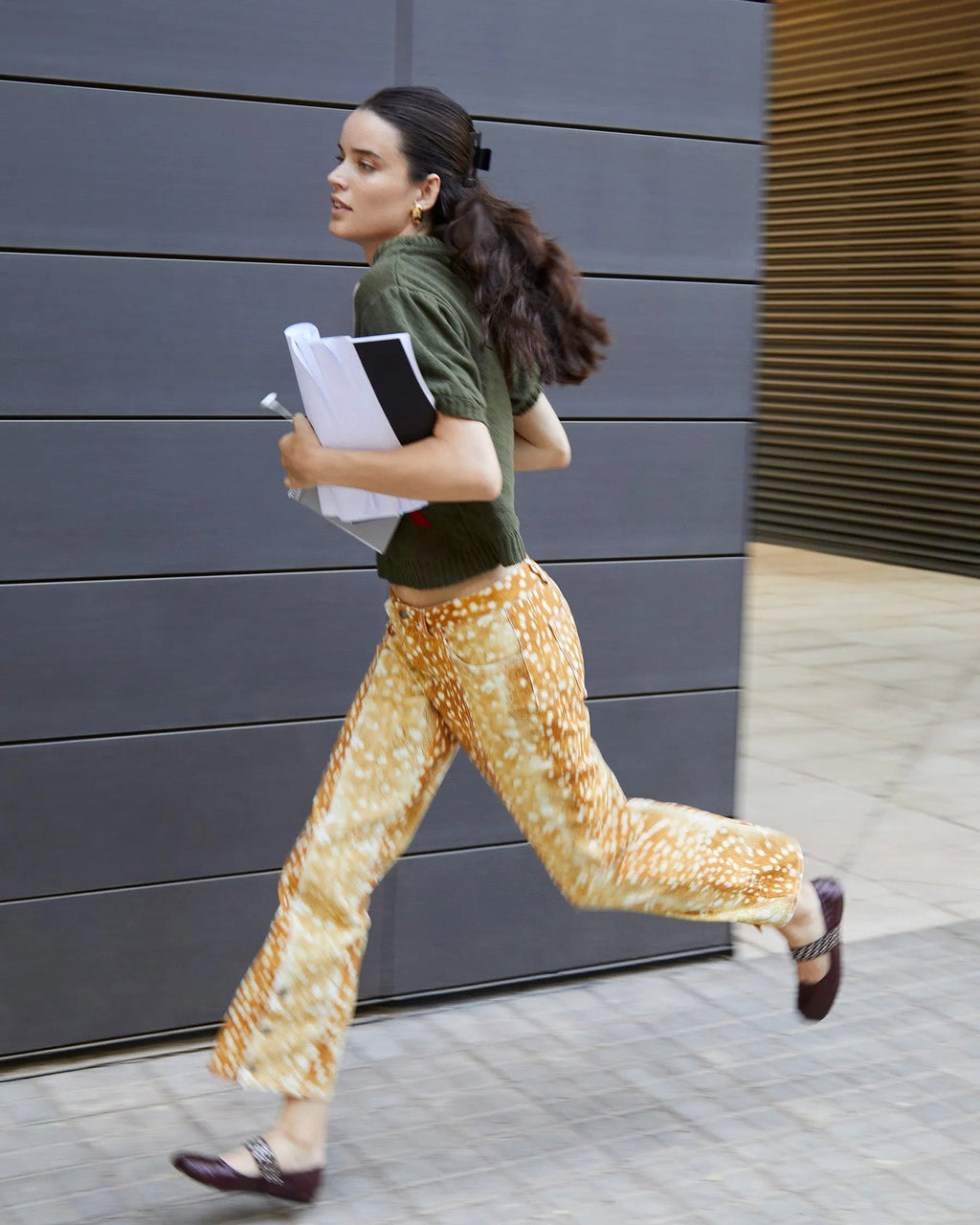Carmen Says Deer Print Denim Jeans