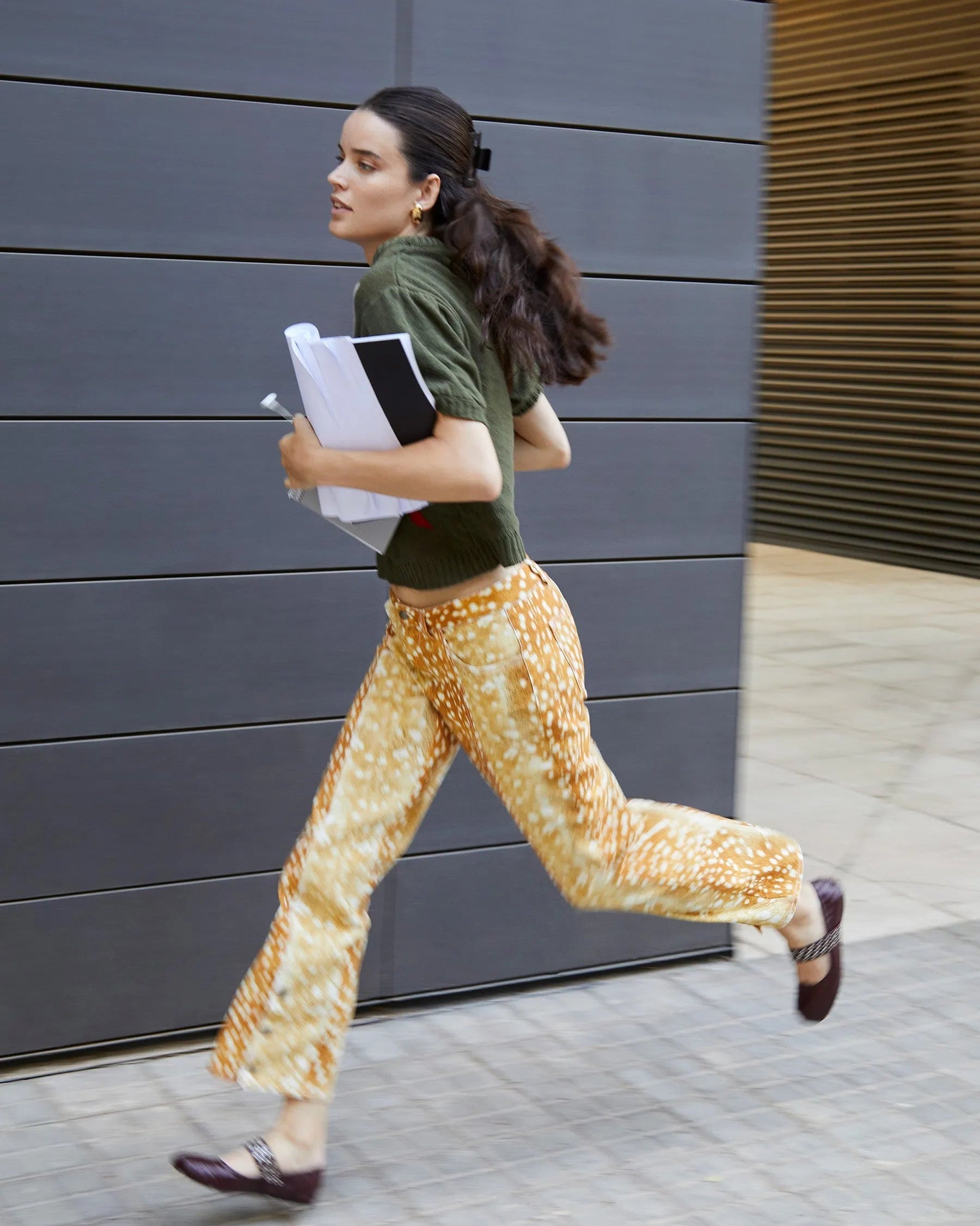 Carmen Says Deer Print Denim Jeans