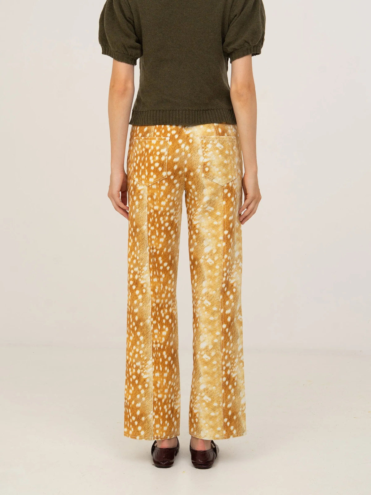 Carmen Says Deer Print Denim Jeans