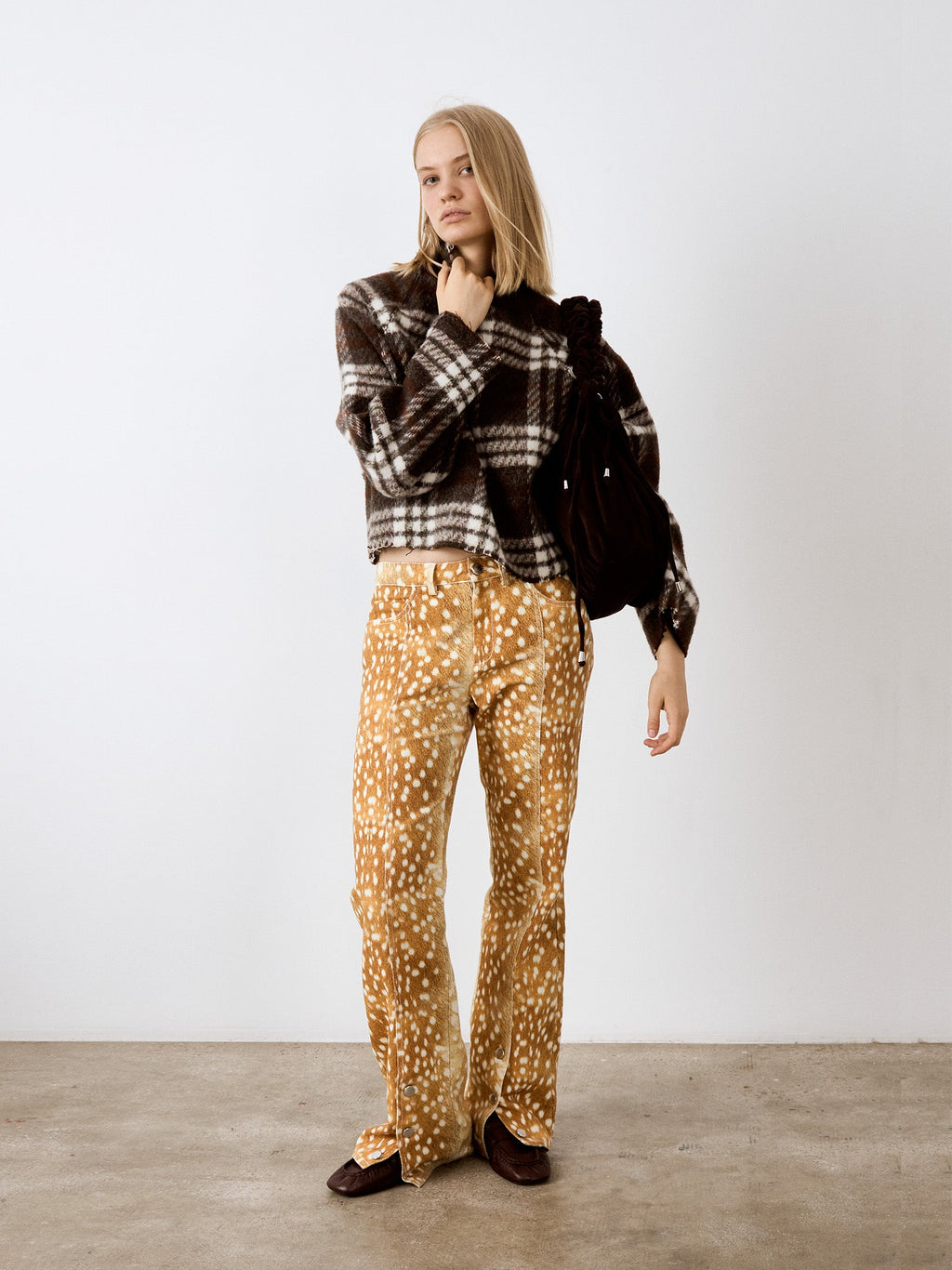Carmen Says Deer Print Denim Jeans