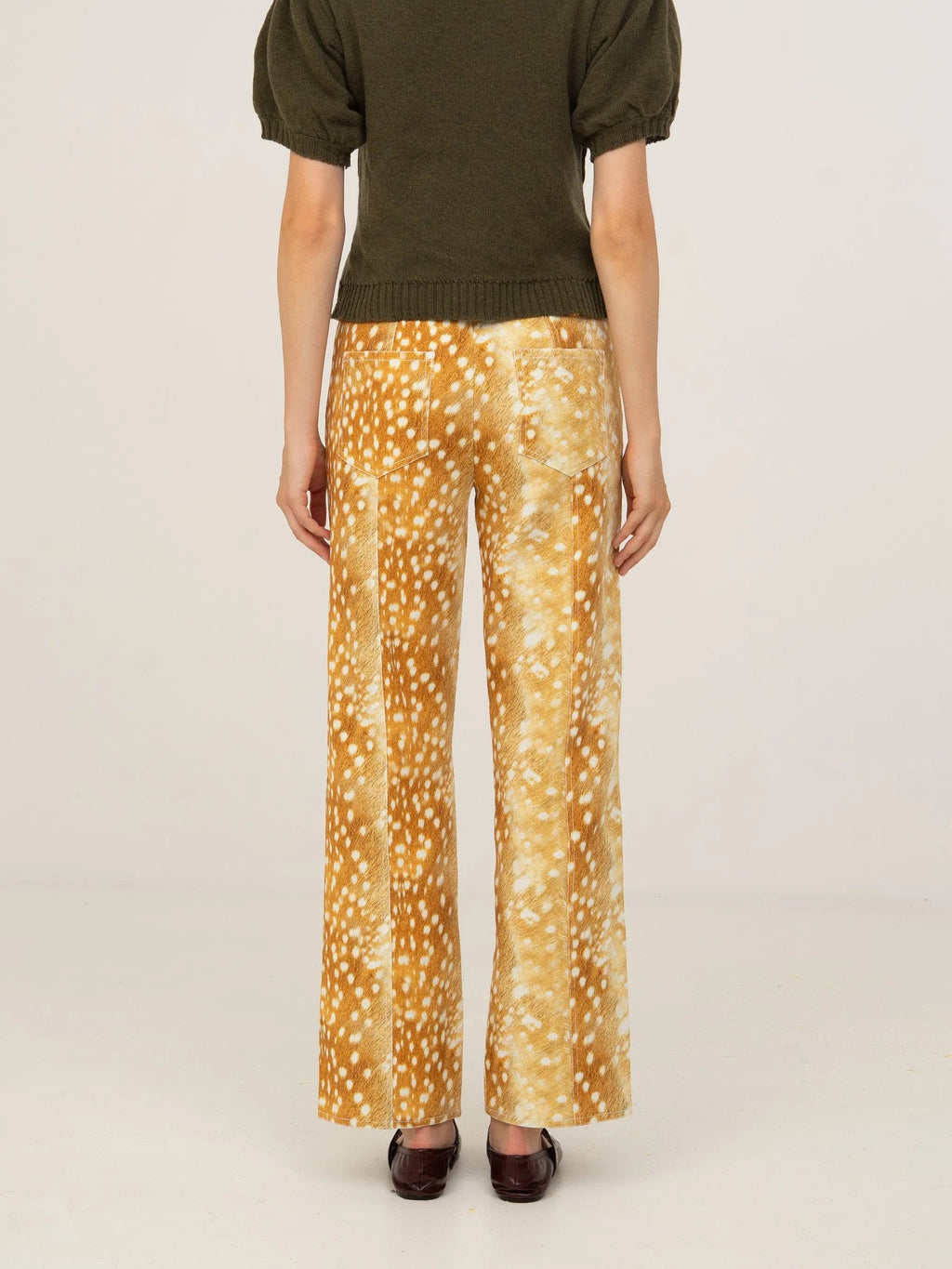 Carmen Says Deer Print Denim Jeans