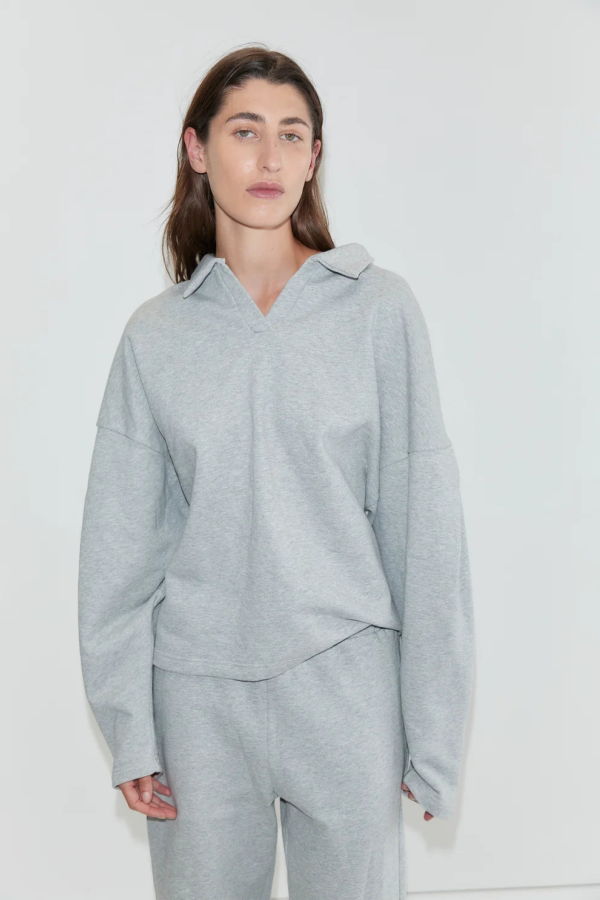 Deiji Studios Jersey Jumper Sweater - Grey Marle