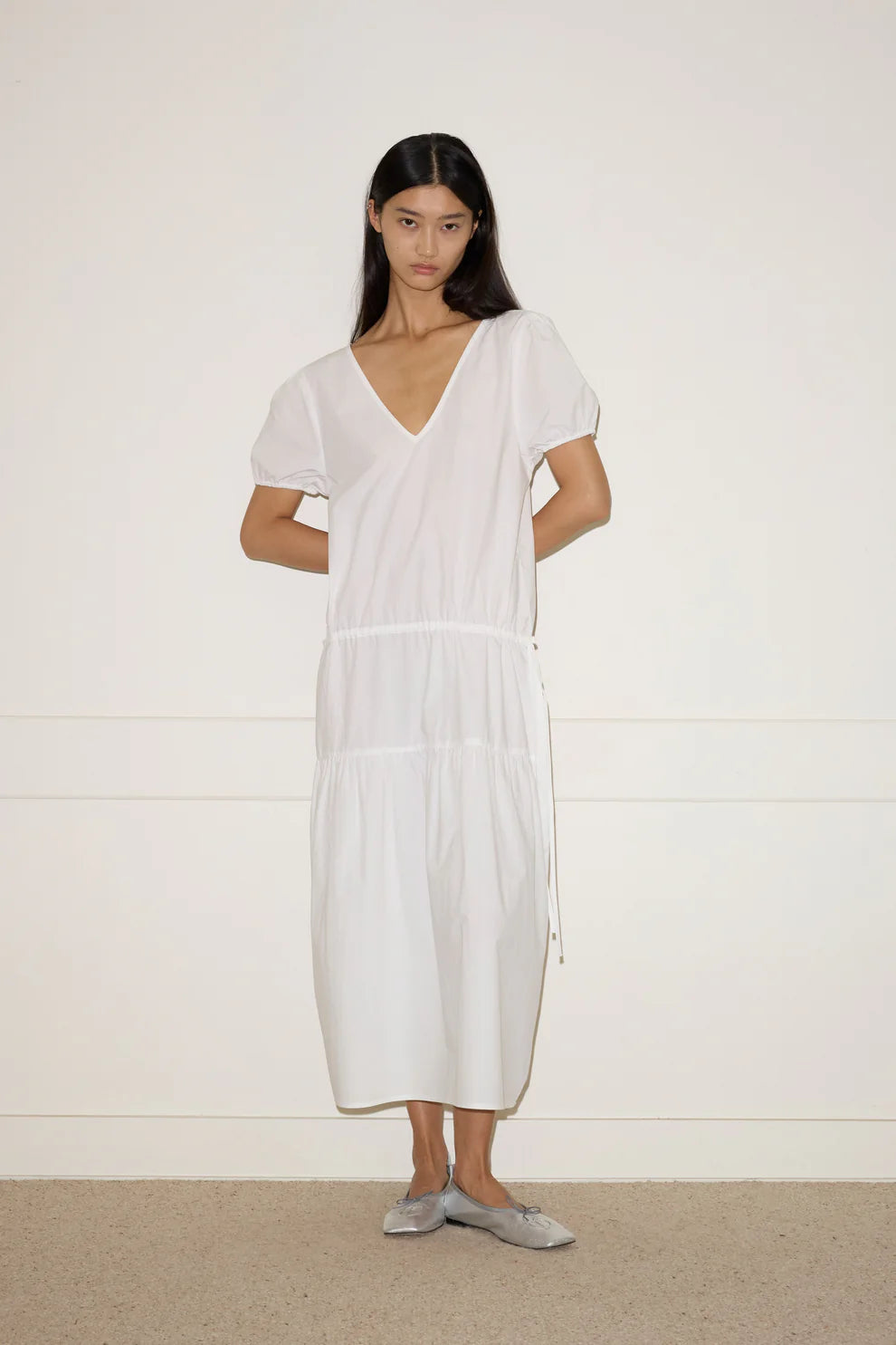 Deiji Studios Waistcord Dress - White
