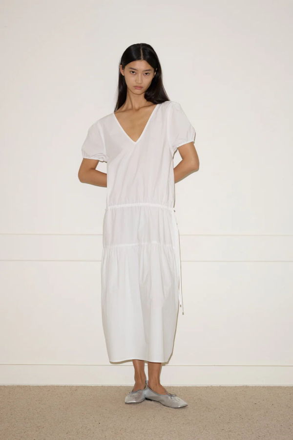 Deiji Studios Waistcord Dress - White