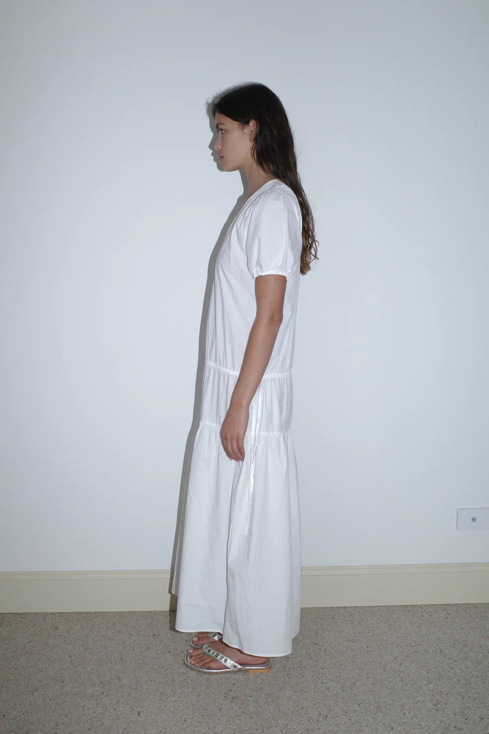 Deiji Studios Waistcord Dress - White
