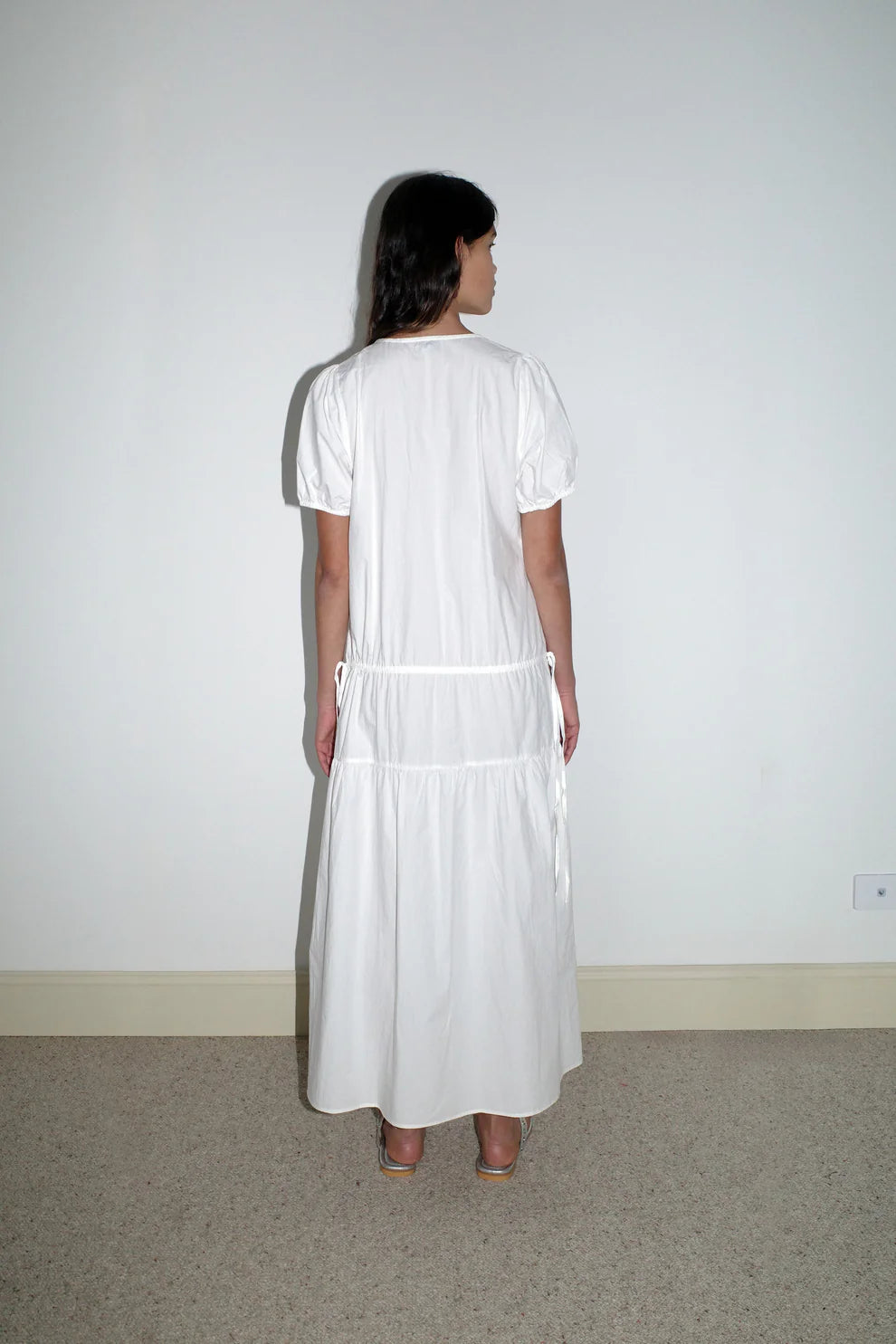 Deiji Studios Waistcord Dress - White