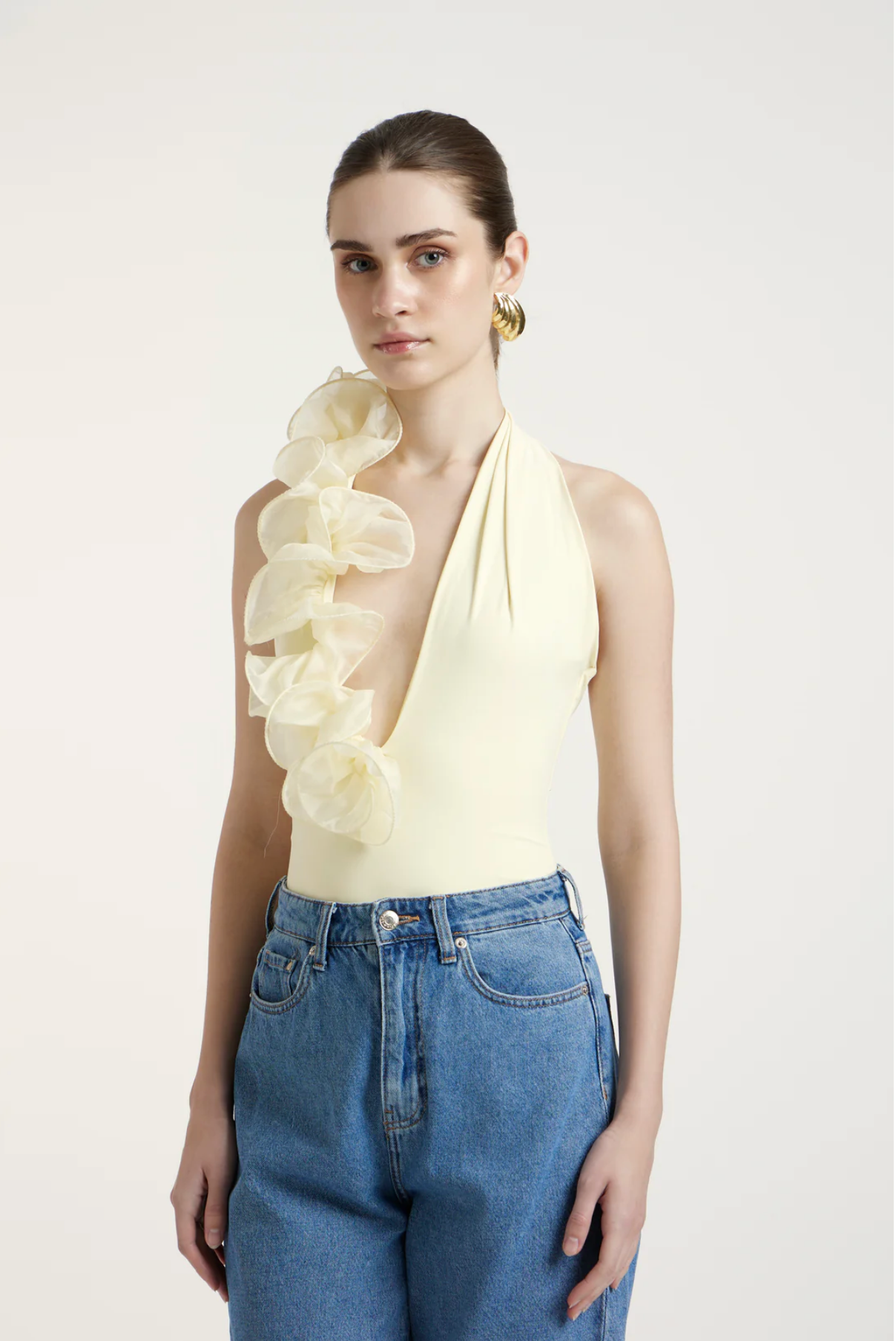 The NKC Store Deme Peony Top - Butter Yellow