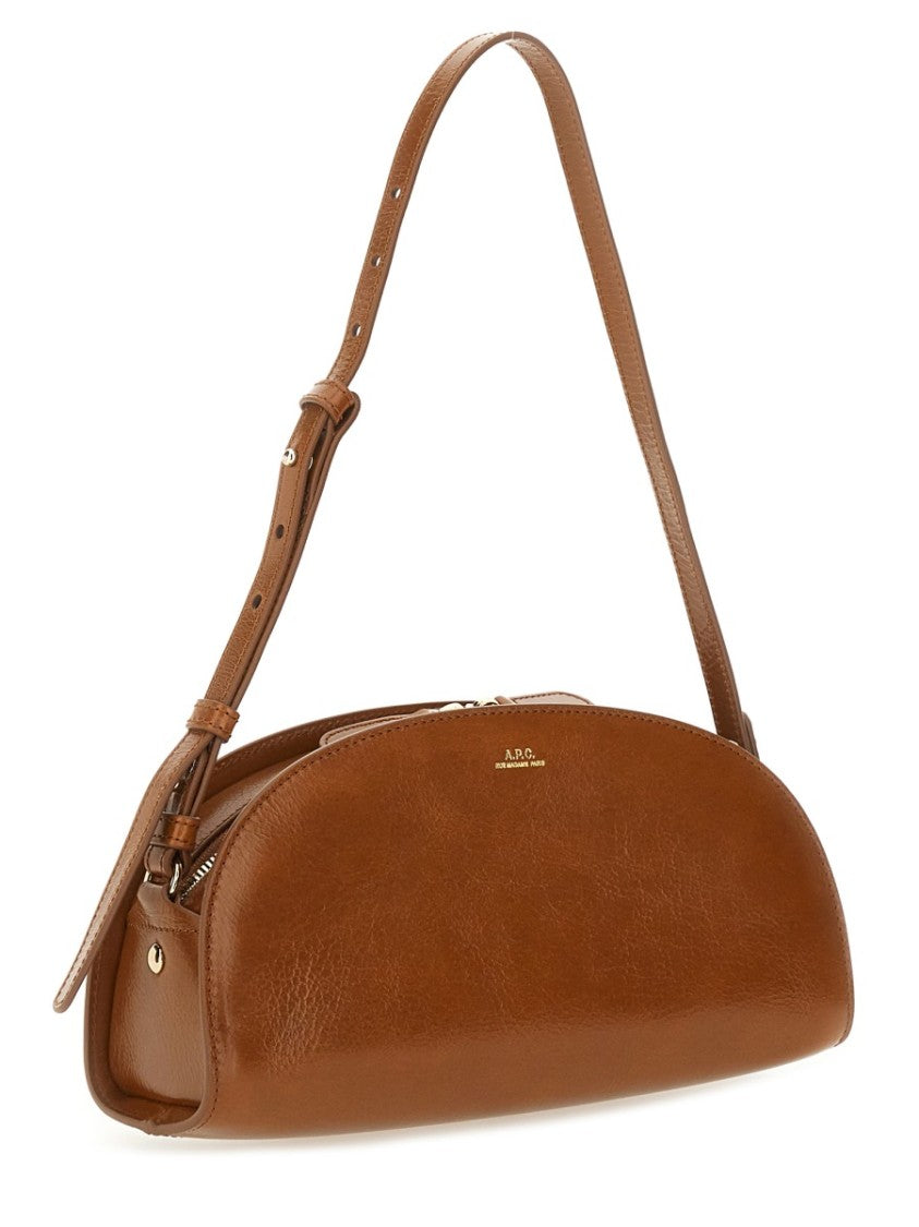 A.P.C. Demi-Lune Shoulder Bag - Brown