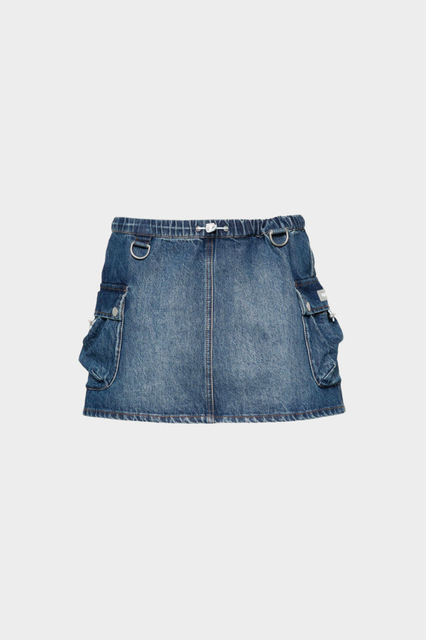 Coperni Denim Cargo Skirt - Blue Navy