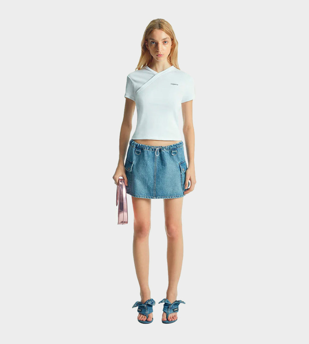 Coperni Denim Cargo Skirt - Blue Navy