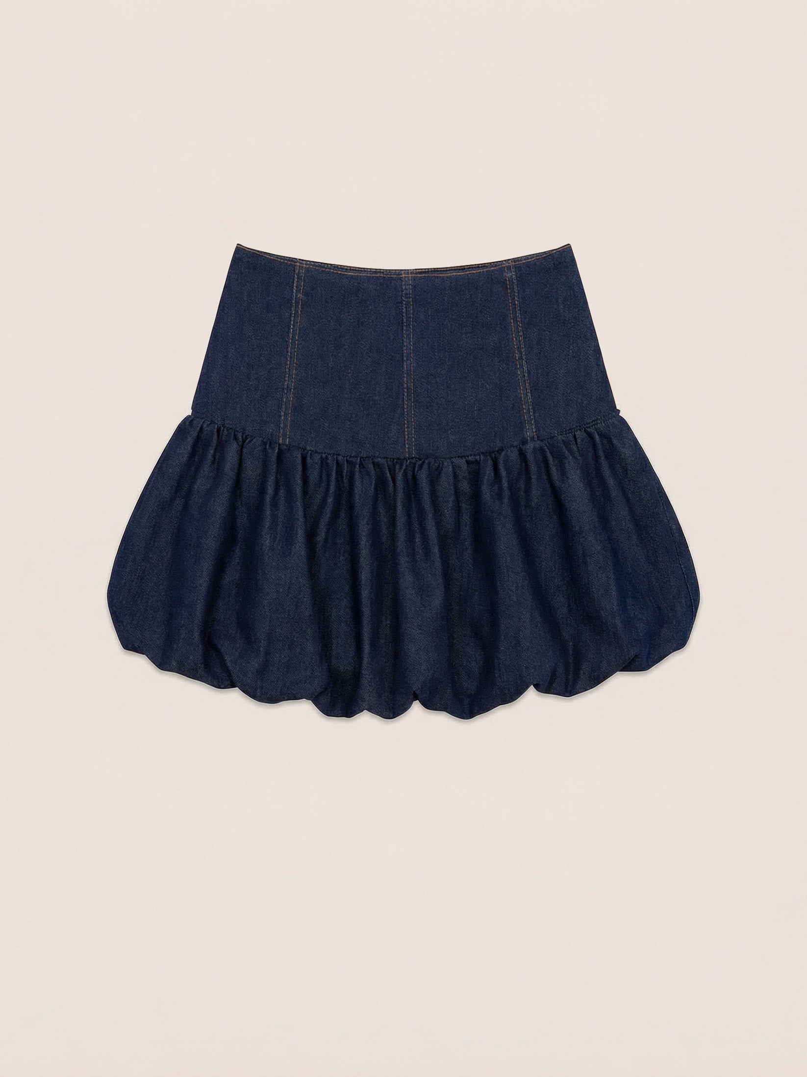 Carmensays Balloon Mini Skirt - Denim